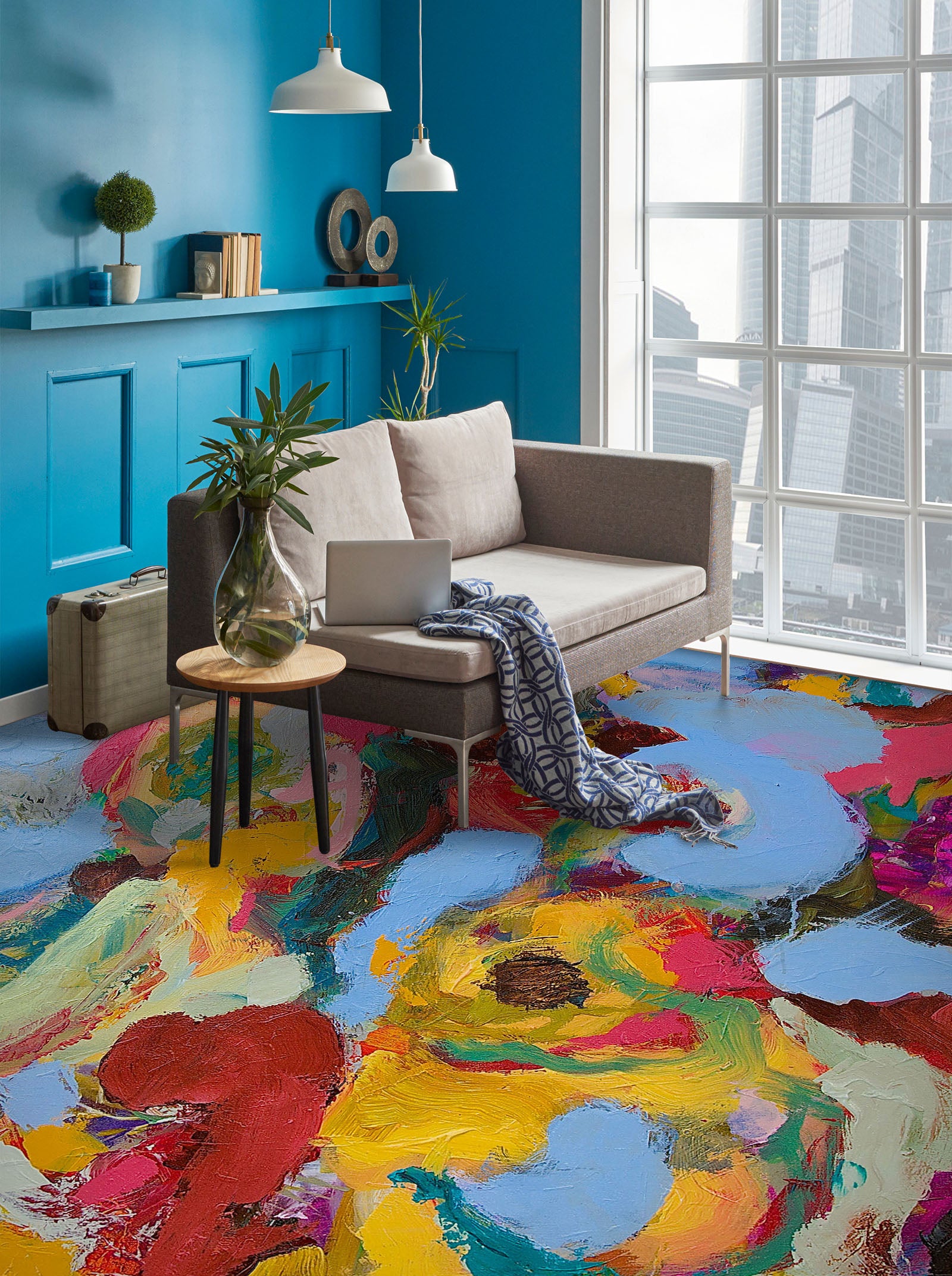 3D Colorful Pattern 9927 Allan P. Friedlander Floor Mural Wallpaper Murals Self-Adhesive Removable Print Epoxy