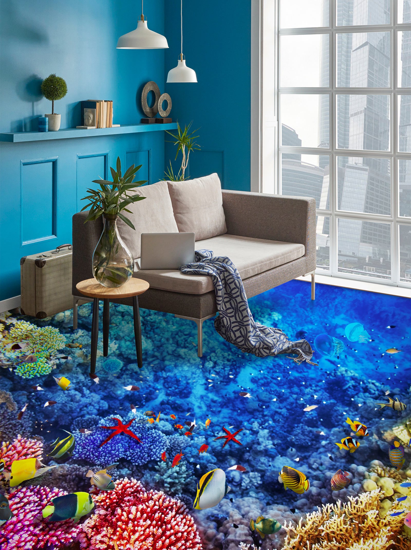 3D Protect The Ocean 631 Floor Mural Wallpaper Murals Rug & Mat Print Epoxy waterproof bath floor