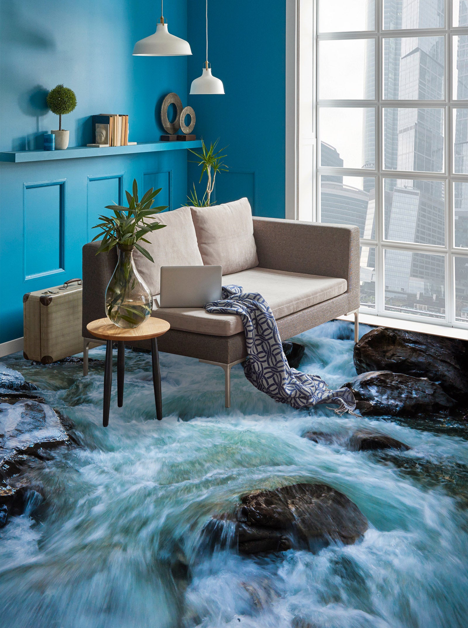 3D Full-bodied And Rushing 829 Floor Mural Wallpaper Murals Rug & Mat Print Epoxy waterproof bath floor