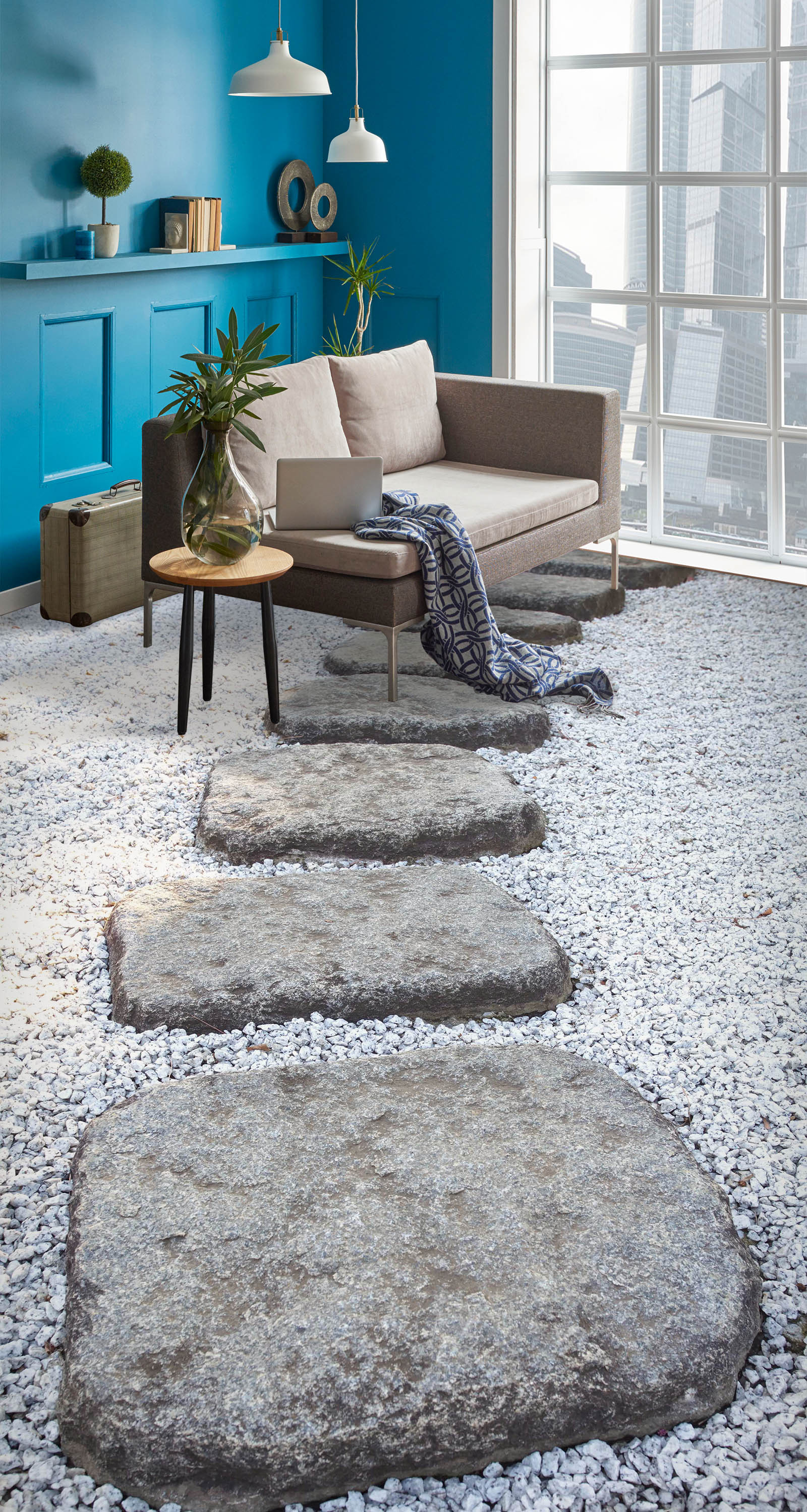 3D Grey Stone Road 393 Floor Mural Wallpaper Murals Rug & Mat Print Epoxy waterproof bath floor