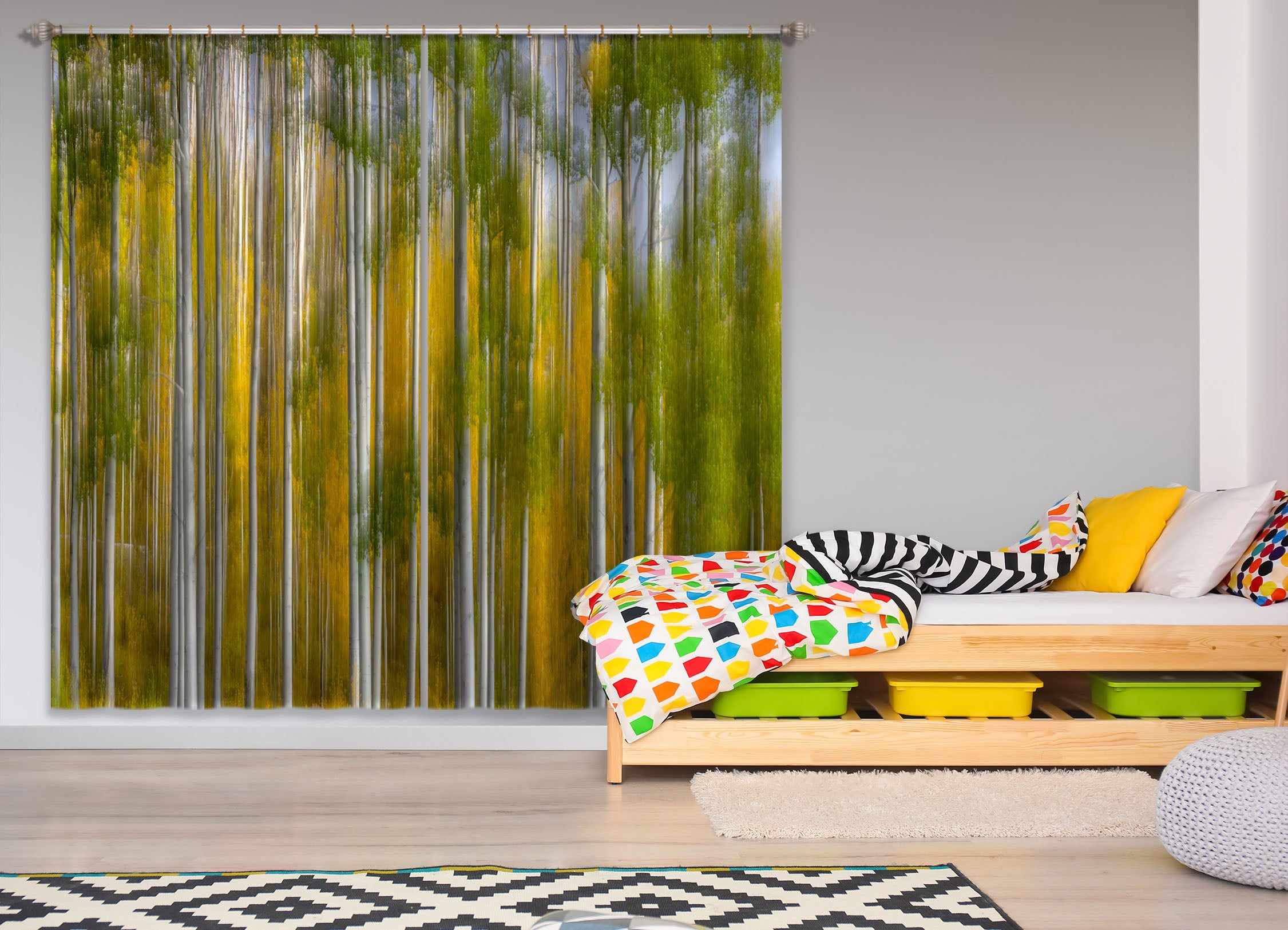 3D Abstract Forest 168 Marco Carmassi Curtain Curtains Drapes