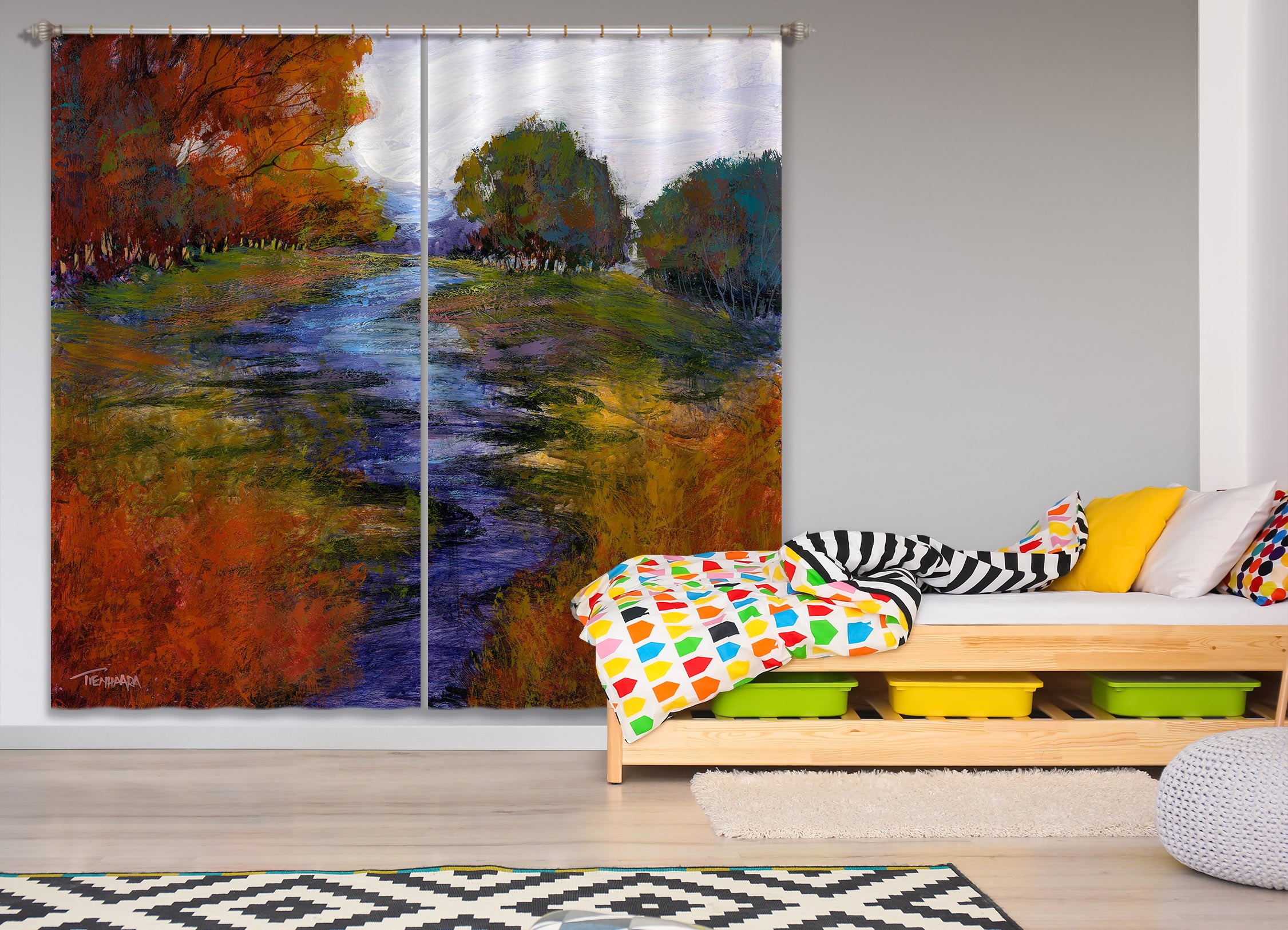 3D Beautiful Forest 250 Michael Tienhaara Curtain Curtains Drapes