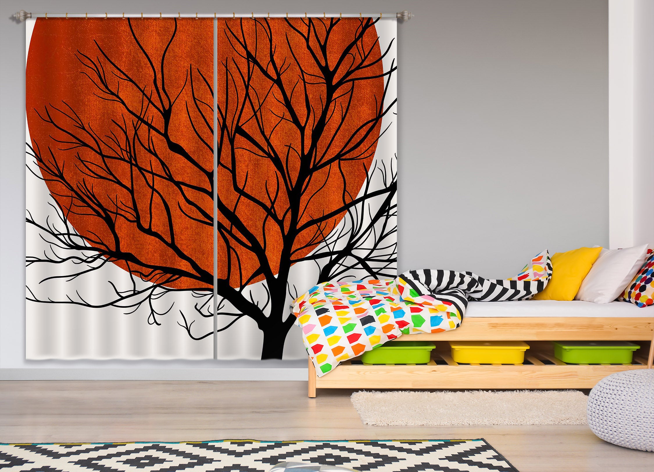 3D Warm Winter 066 Boris Draschoff Curtain Curtains Drapes