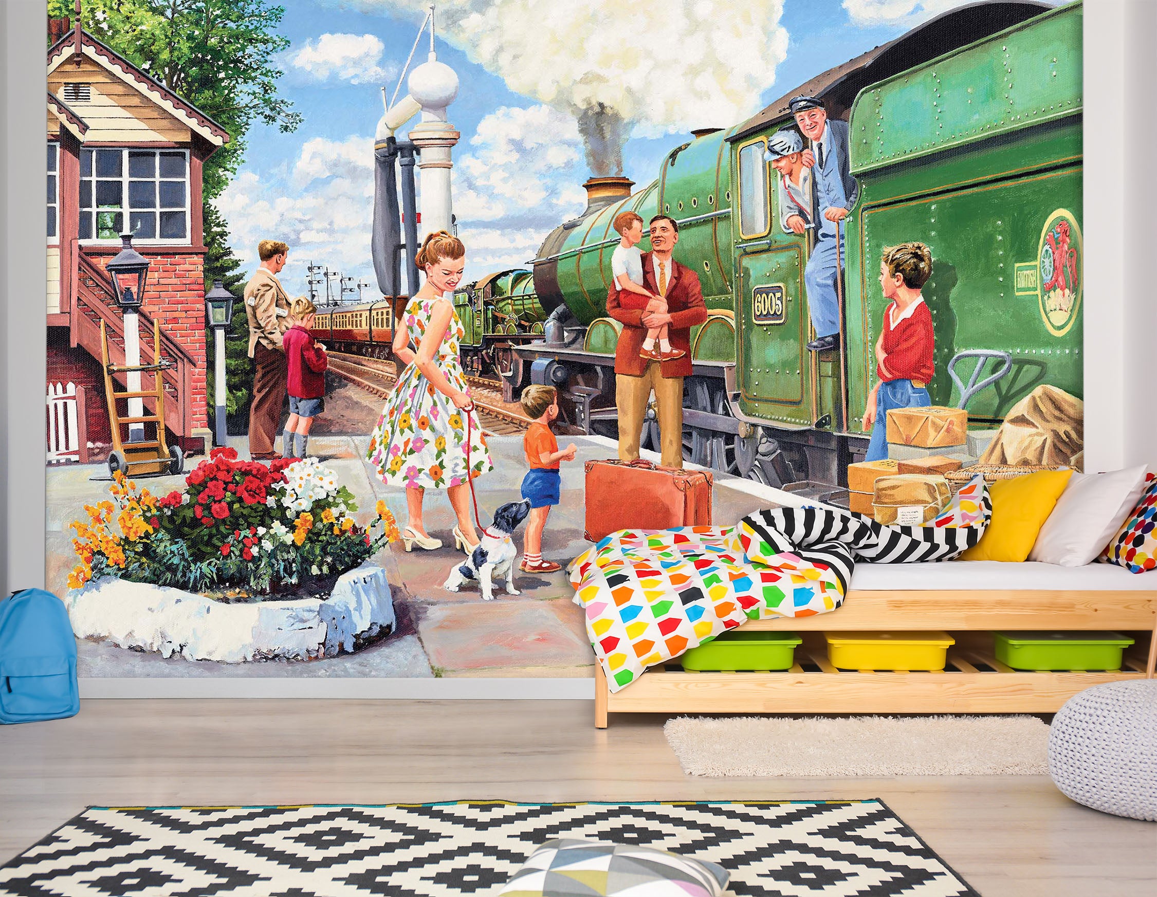 3D The Train Driver 1068 Trevor Mitchell Wall Mural Wall Murals