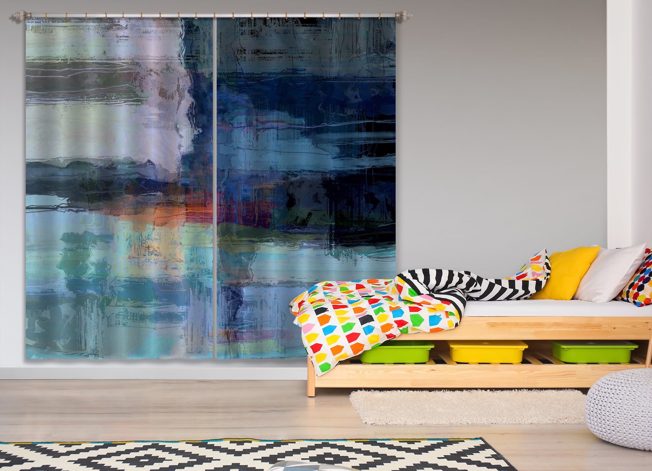 3D Horizon Sunset 042 Michael Tienhaara Curtain Curtains Drapes