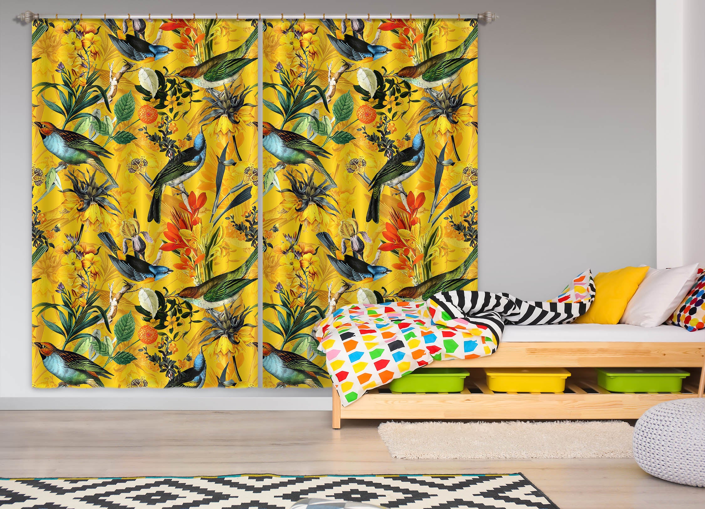 3D Golden Summer 117 Uta Naumann Curtain Curtains Drapes