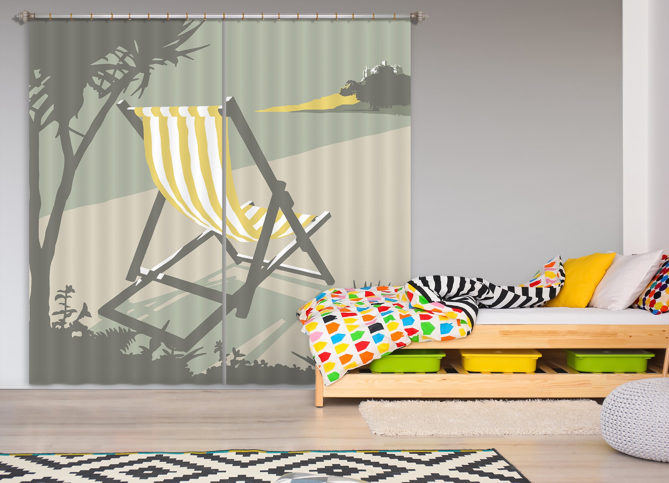 3D Marazion Deckchair 121 Steve Read Curtain Curtains Drapes