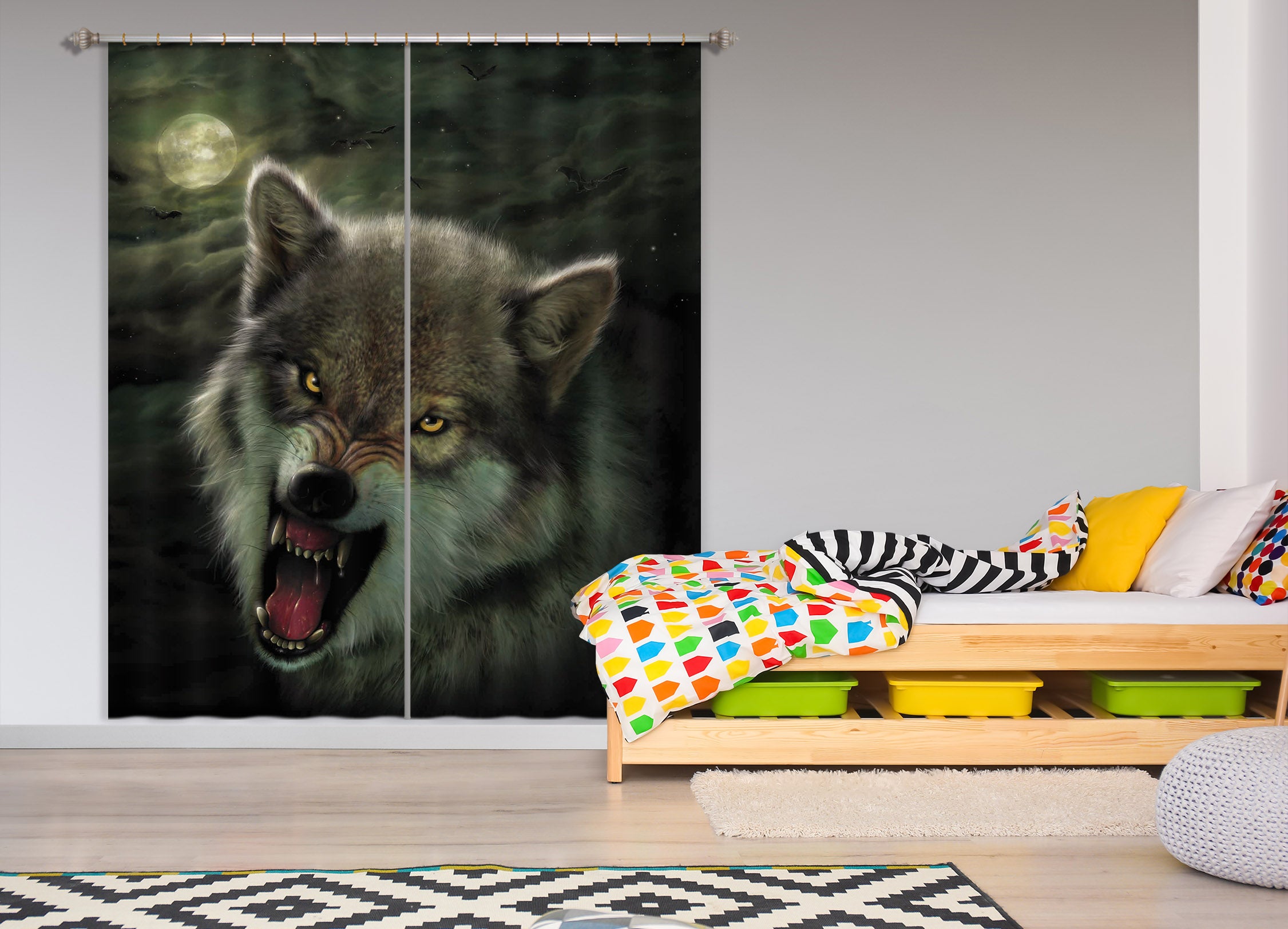 3D Nightbreed 056 Vincent Hie Curtain Curtains Drapes