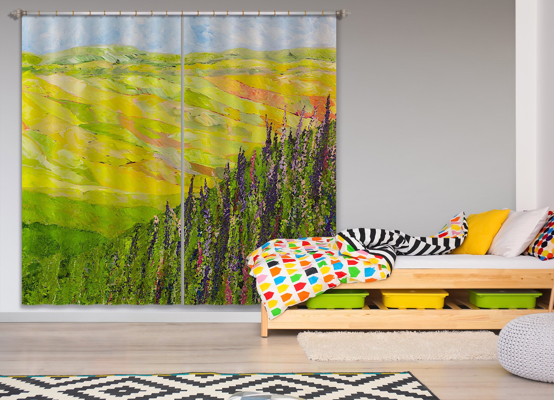 3D Misty Valley 154 Allan P. Friedlander Curtain Curtains Drapes