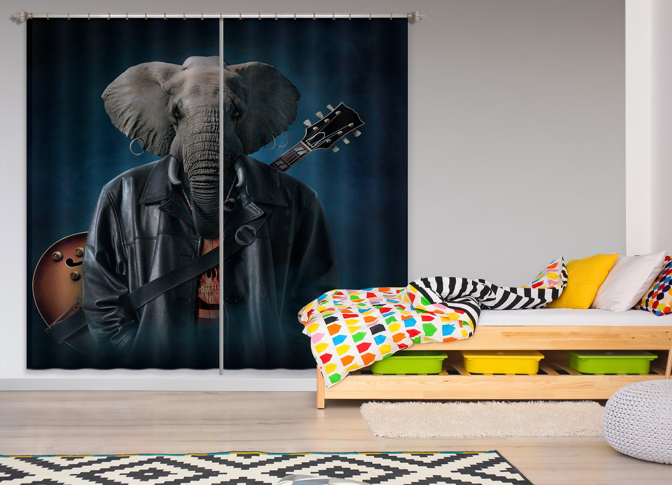 3D Elephice Cooper 036 Vincent Hie Curtain Curtains Drapes