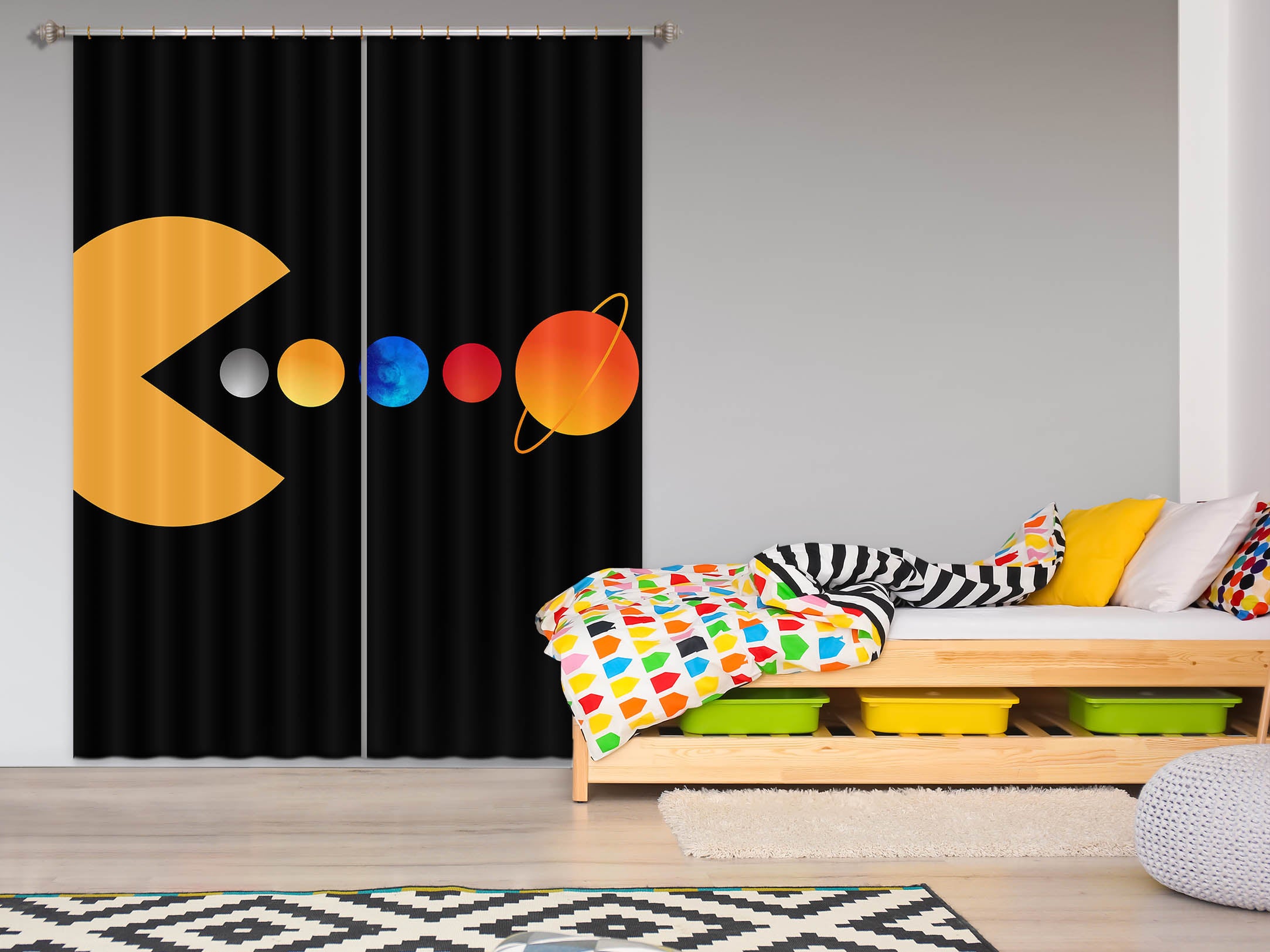 3D Colored Balls 1145 Boris Draschoff Curtain Curtains Drapes