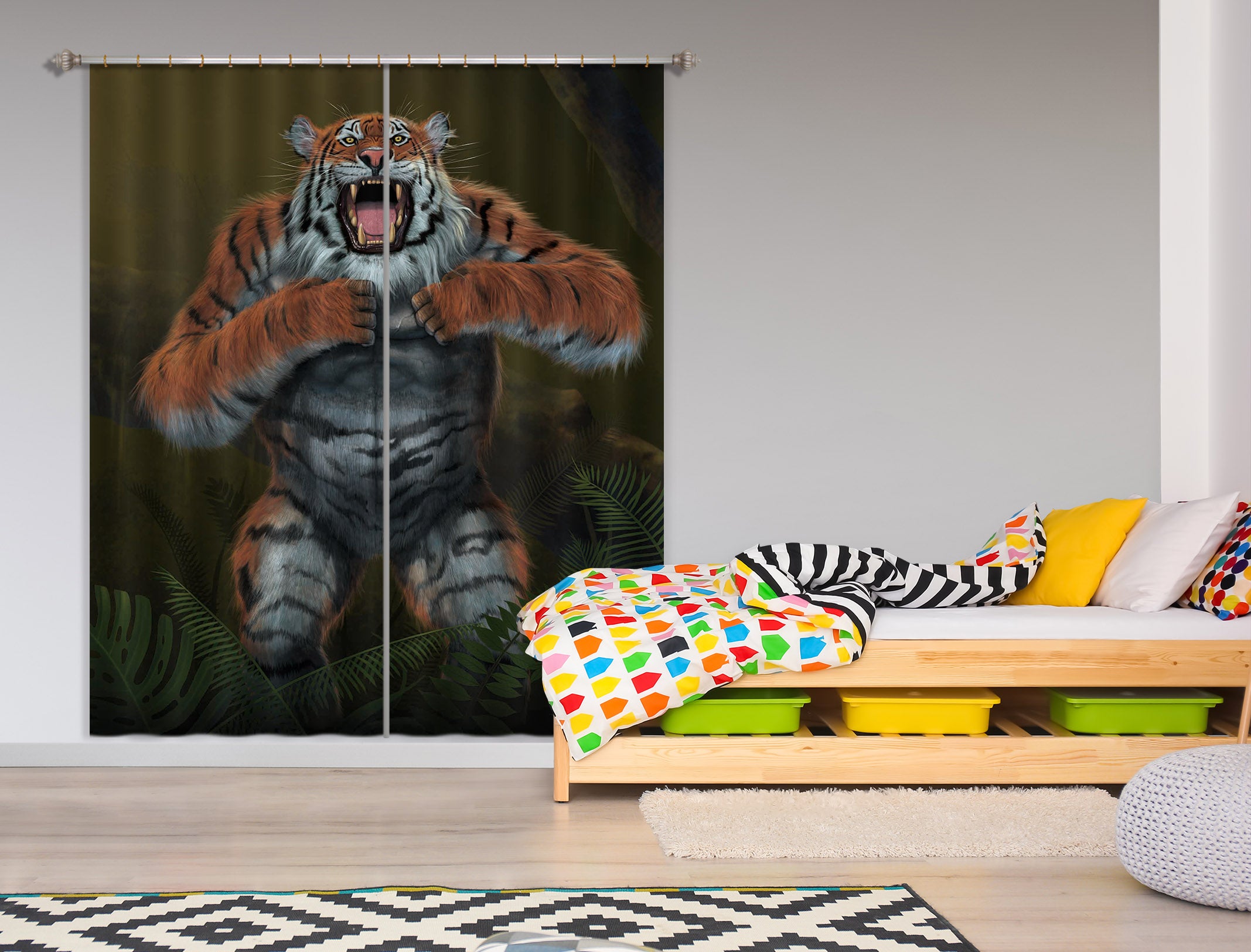3D Tigerilla 081 Vincent Hie Curtain Curtains Drapes