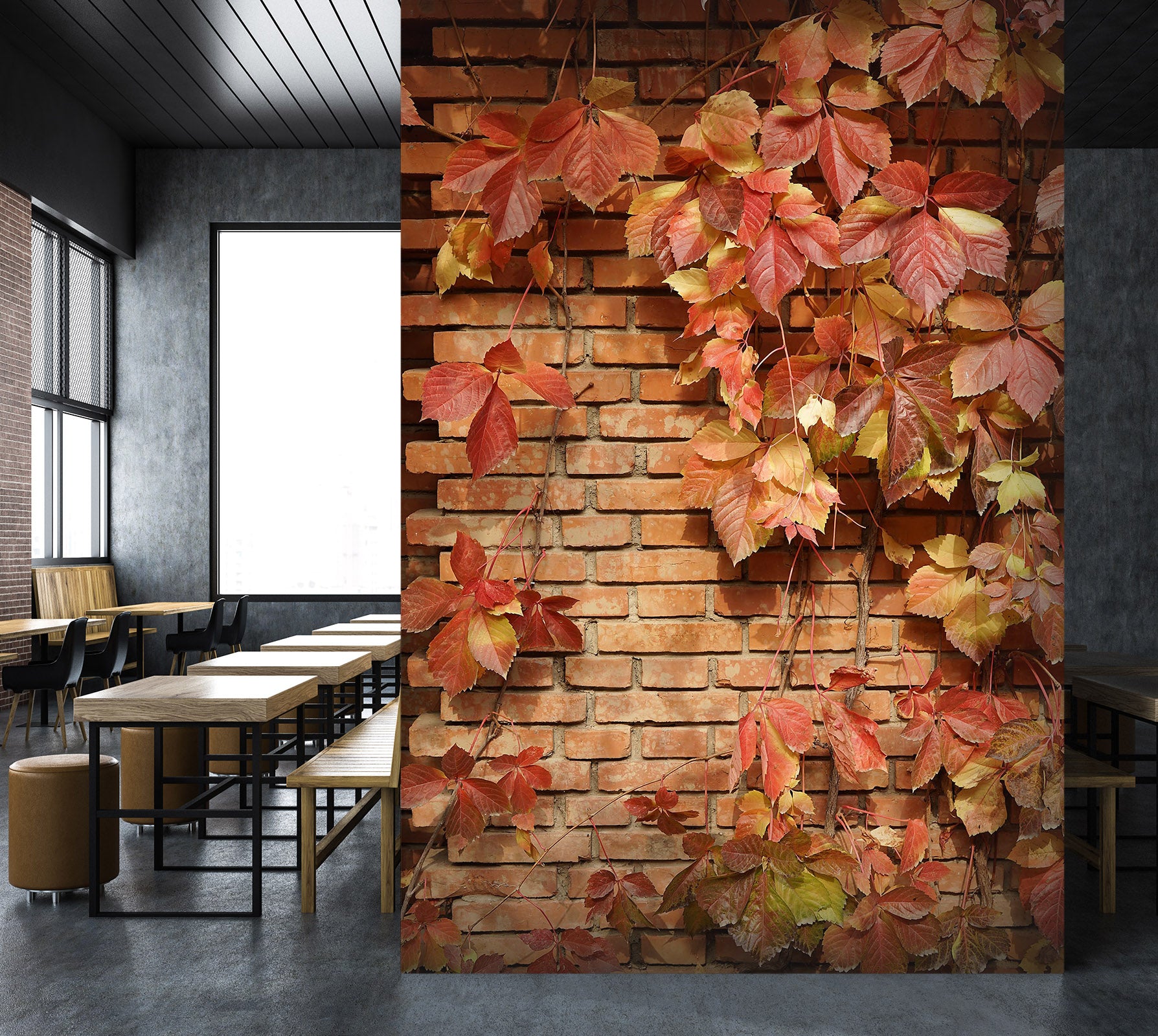 3D Red Maple Leaf 861 Wall Murals