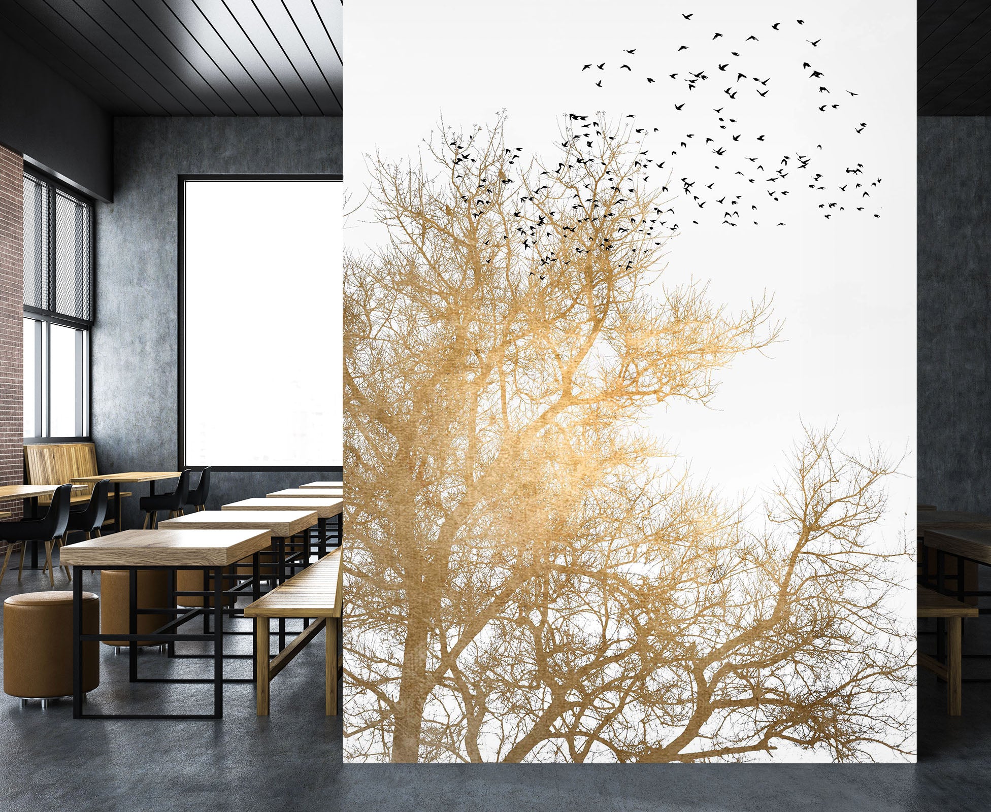 3D Golden Forest 1450 Boris Draschoff Wall Mural Wall Murals