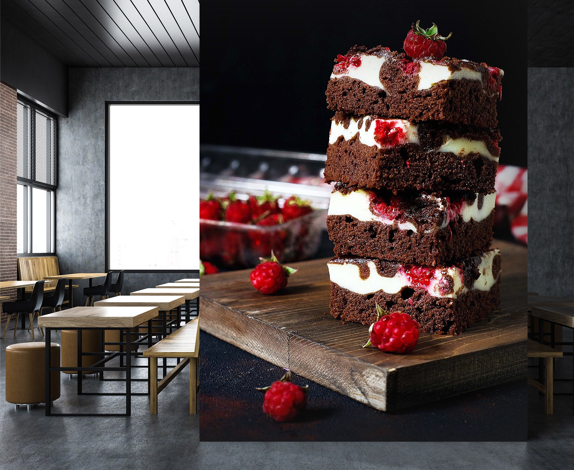 3D Chocolate Cake 862 Wall Murals