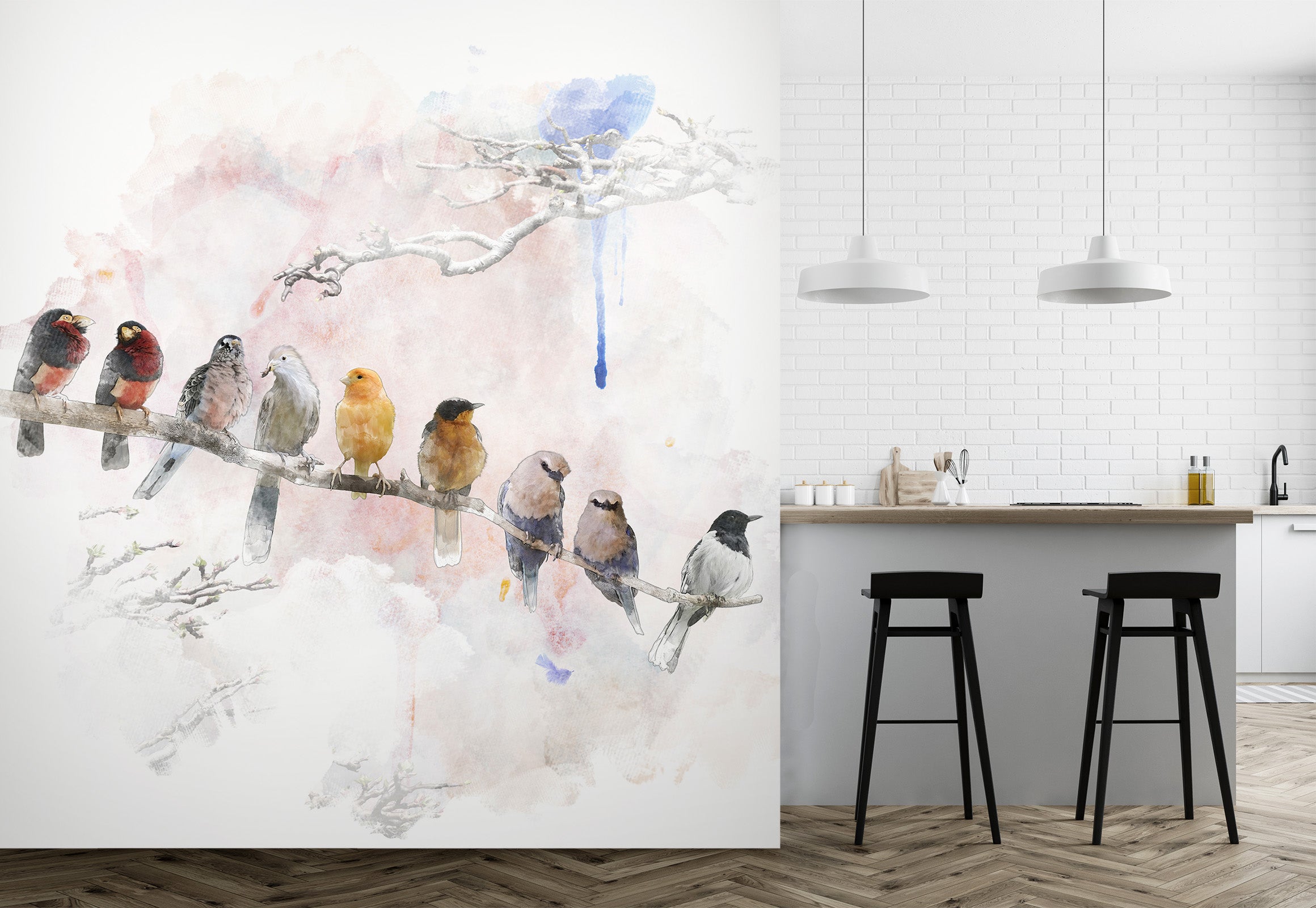 3D Sparrow On Branch 57194 Wall Murals