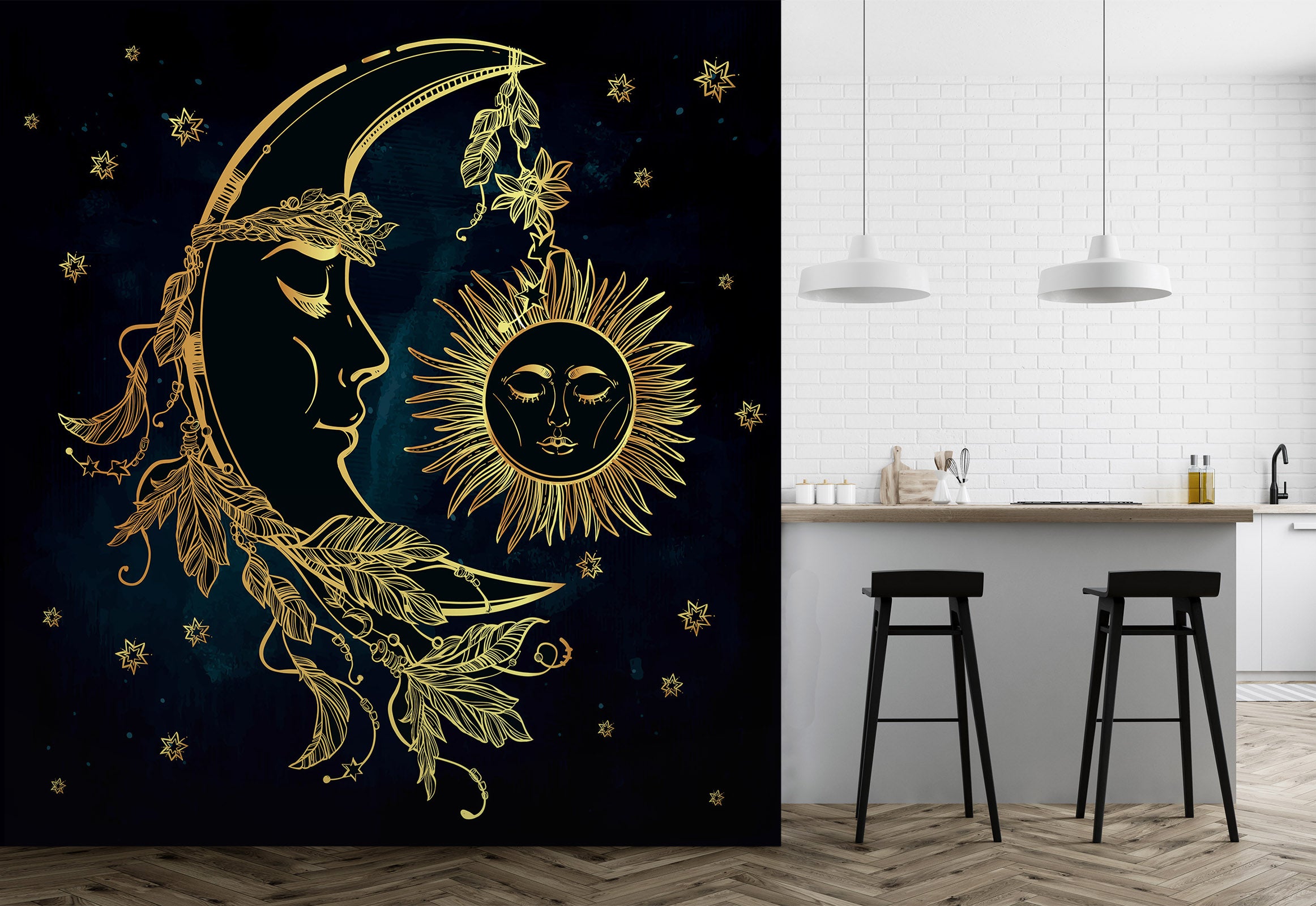 3D Moon Sun 57093 Wall Murals