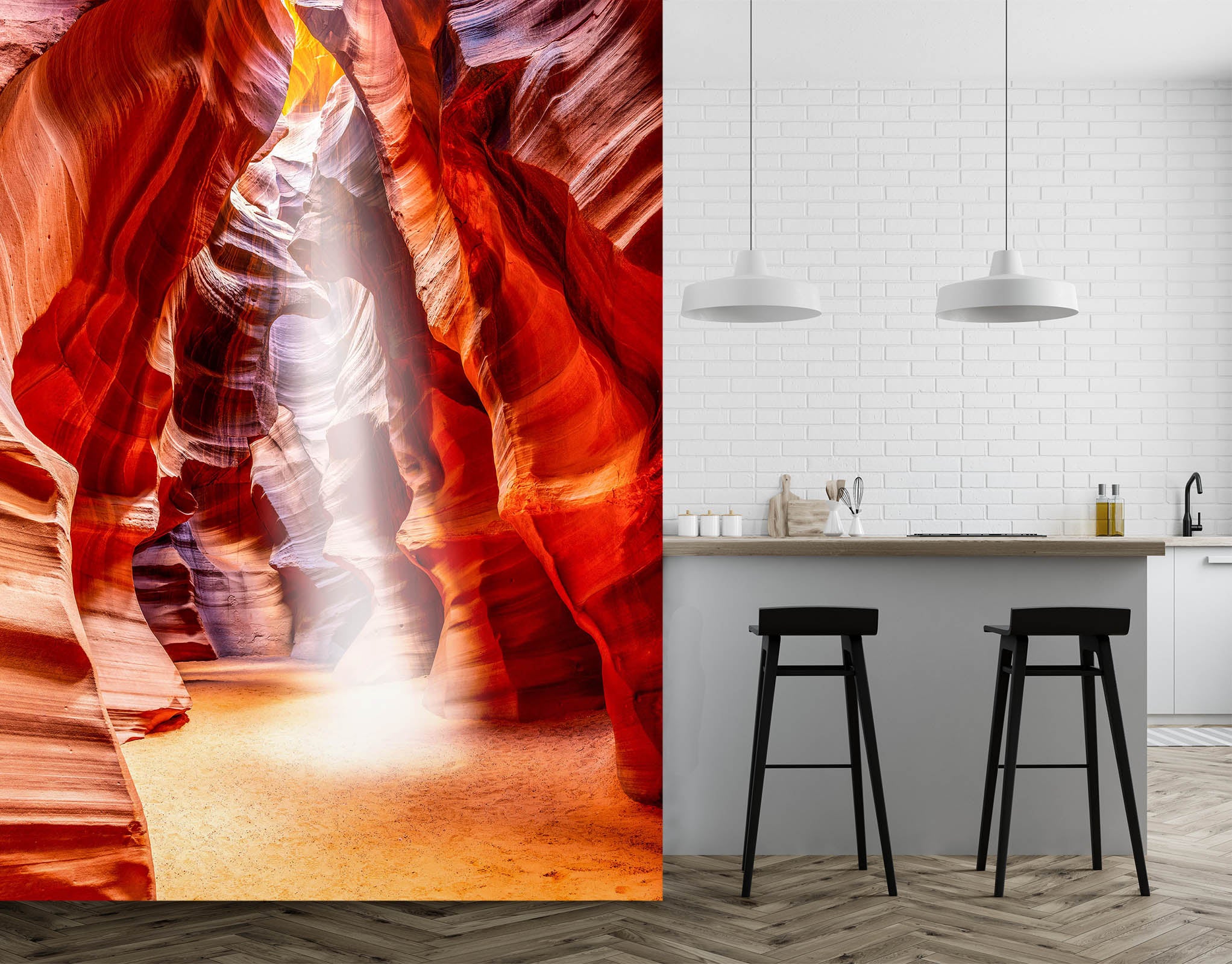 3D Red Cave 1442 Marco Carmassi Wall Mural Wall Murals
