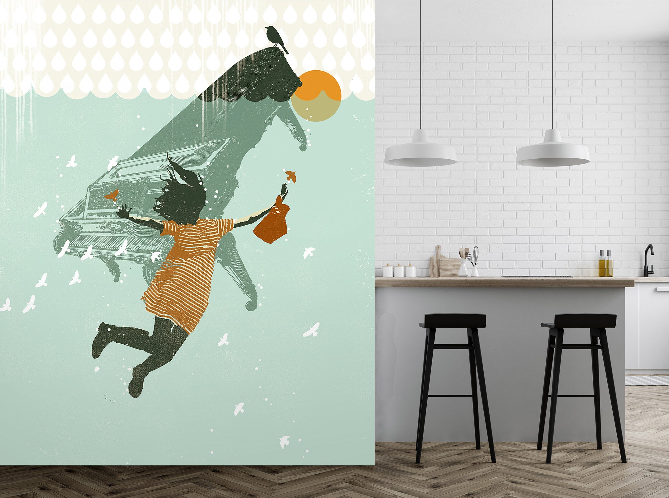 3D Water Dream 1419 Showdeer Wall Mural Wall Murals