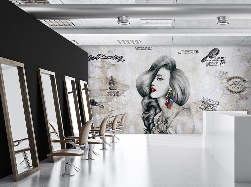 3D Hipster Girl 1576 Wall Murals