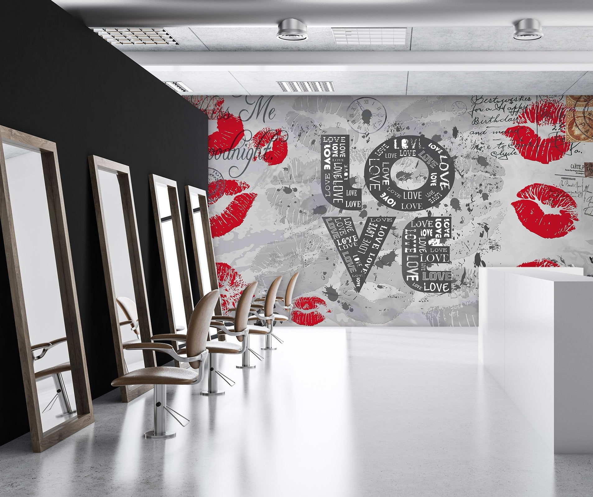 3D Beautiful Red Lips 064 Wall Murals Wallpaper AJ Wallpaper 2