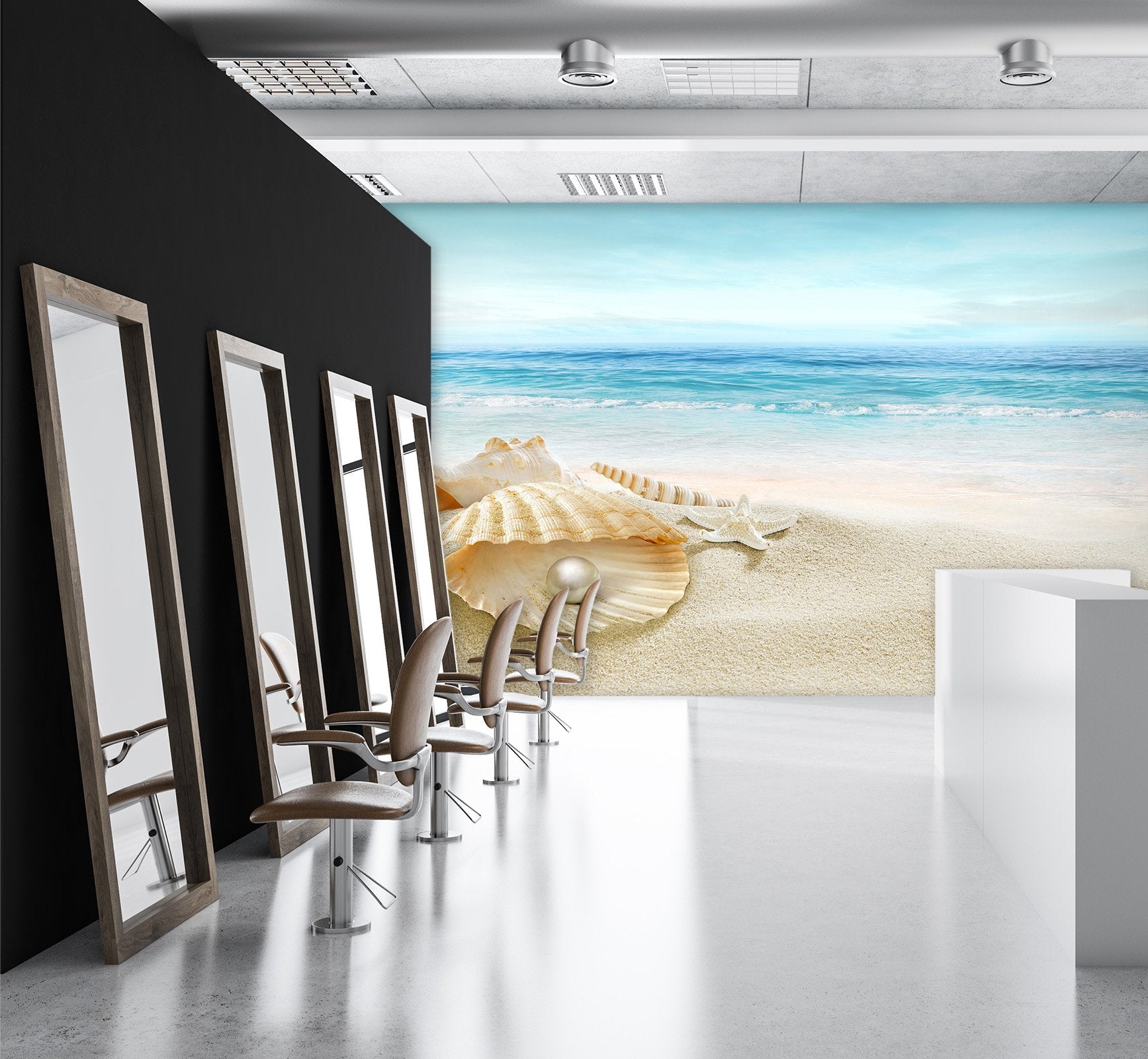 3D Beach Pearl Shell 051 Wall Murals Wallpaper AJ Wallpaper 2