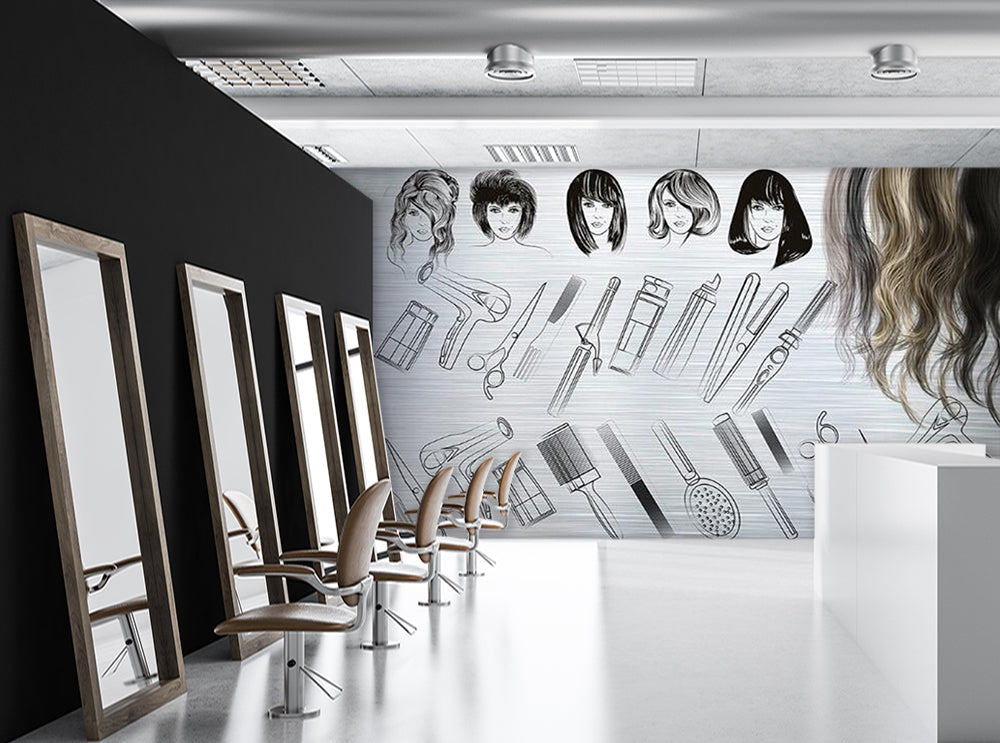 3D Short Hair Style 1580 Wall Murals