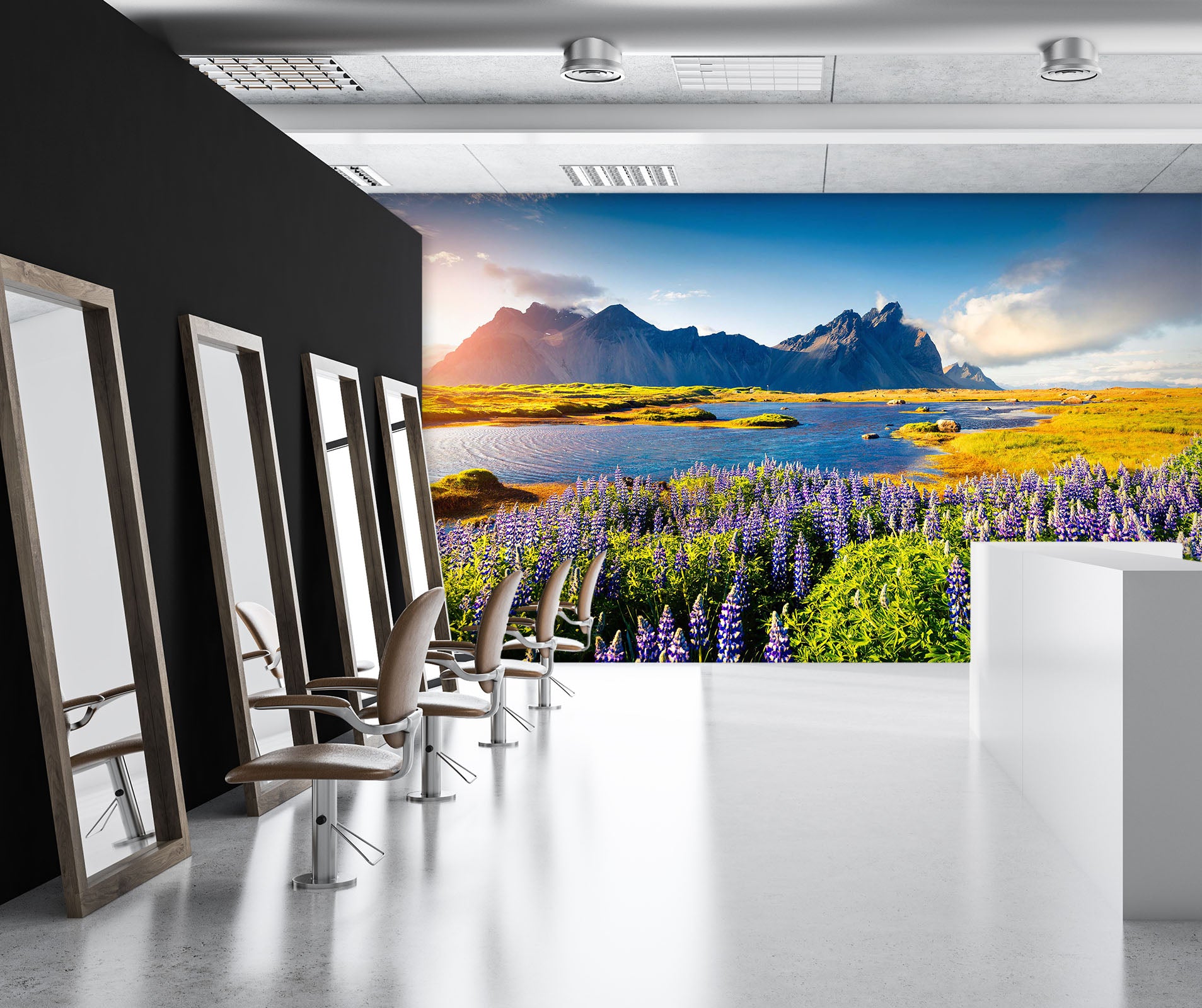 3D Purple Lavender 084 Wall Murals