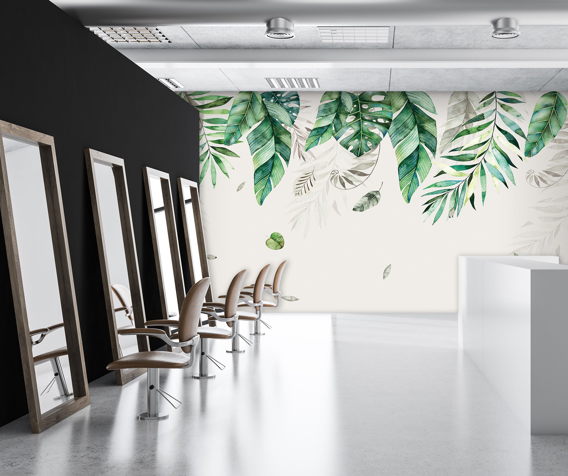 3D Graffiti Leaves 063 Wall Murals