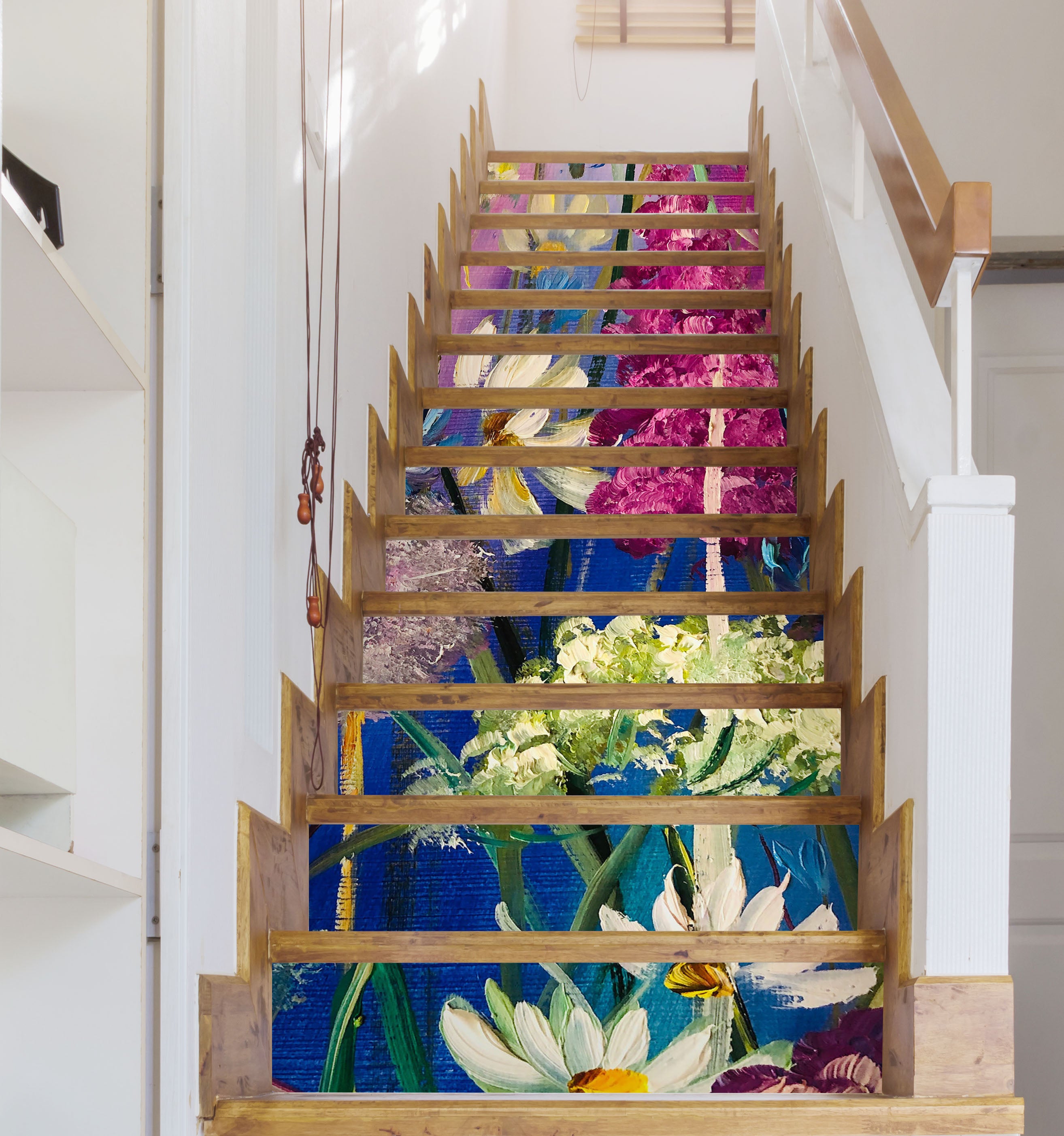 3D Daisy White Flower 2007 Skromova Marina Stair Risers