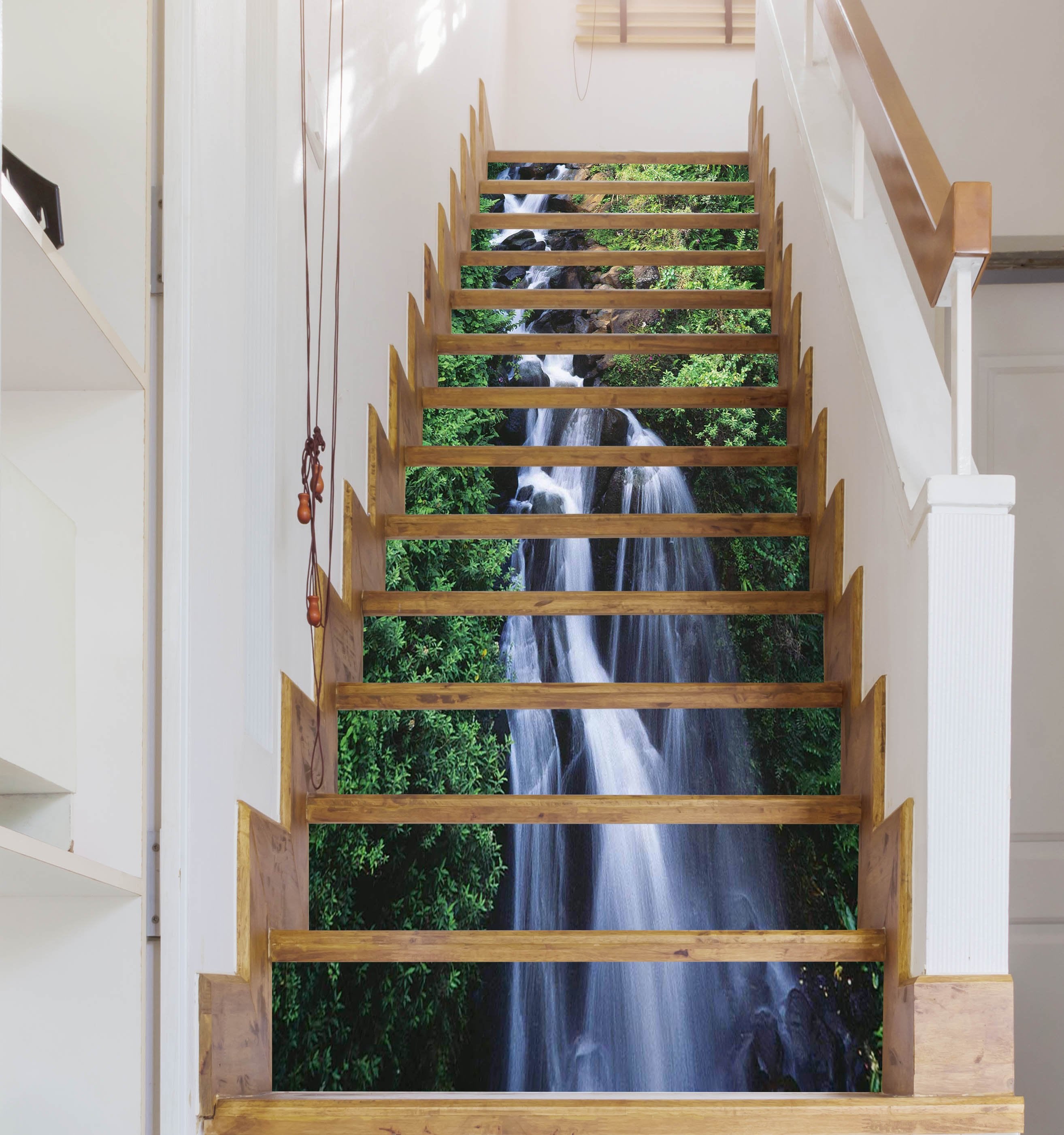 3D Pretty Creek 1609 Stair Risers Wallpaper AJ Wallpaper