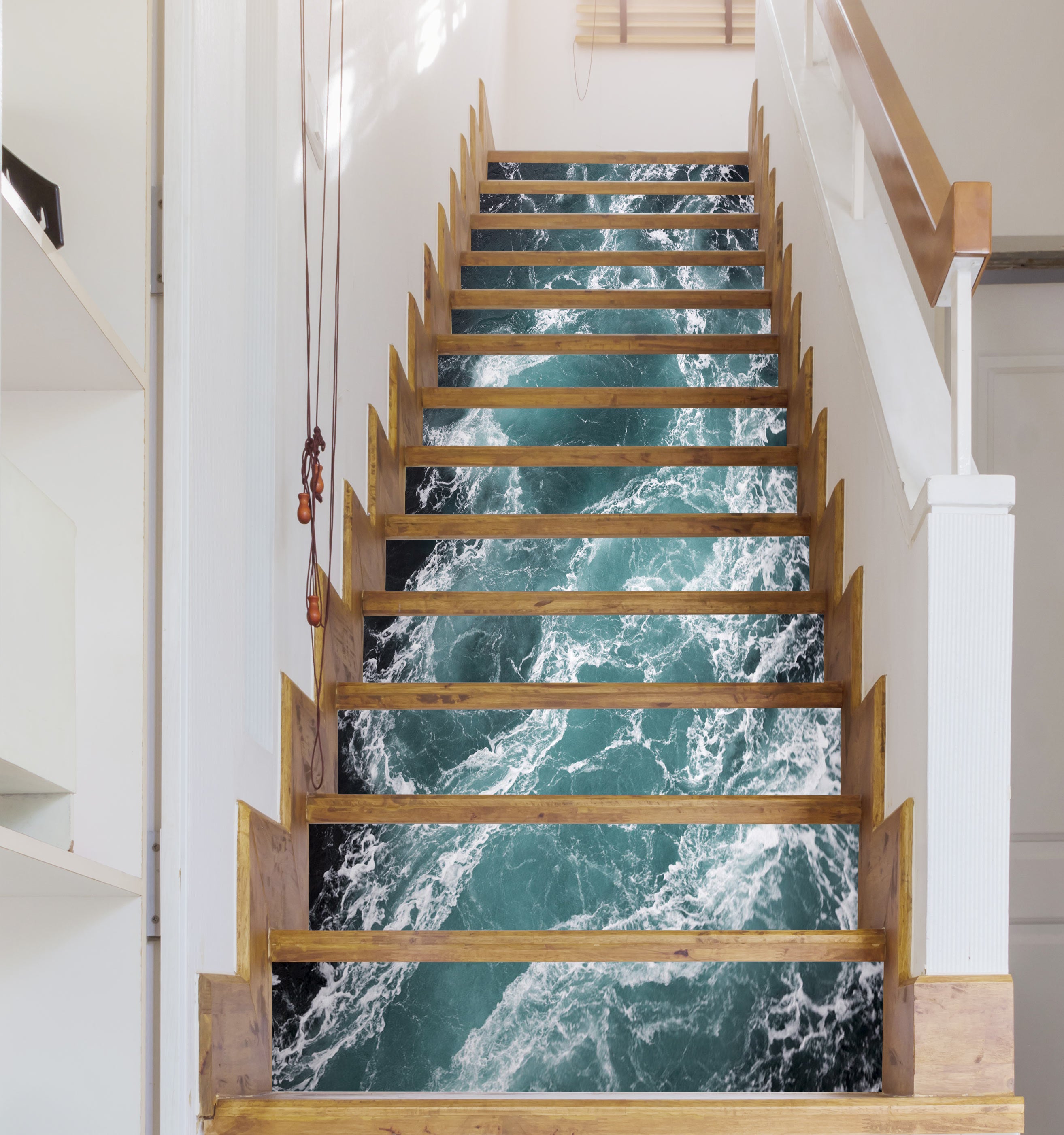 3D River Surging 243 Stair Risers