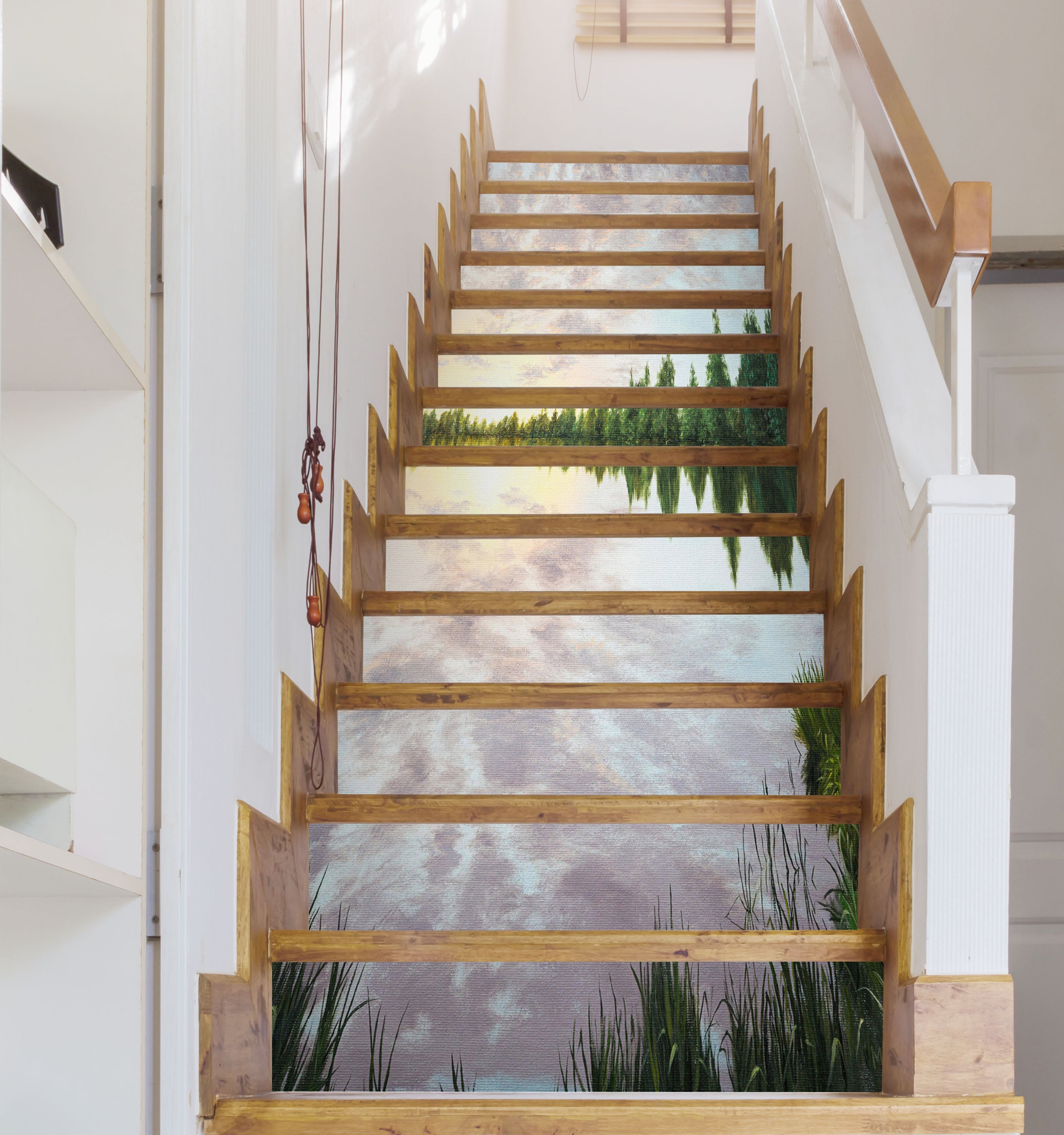 3D Sky Lake Shadow Trees 8826 Marina Zotova Stair Risers