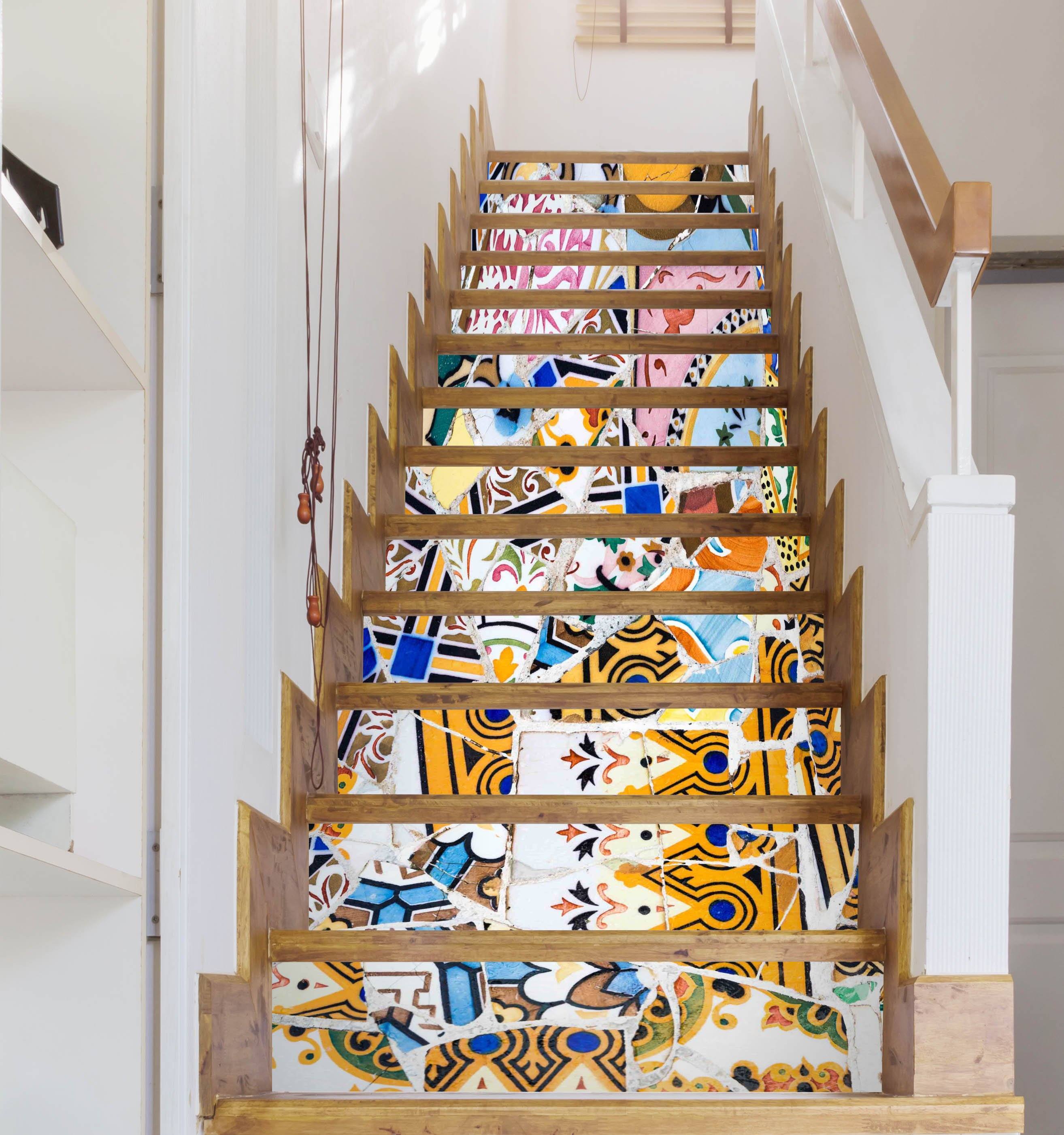 3D Fragment 376 Stair Risers Wallpaper AJ Wallpaper