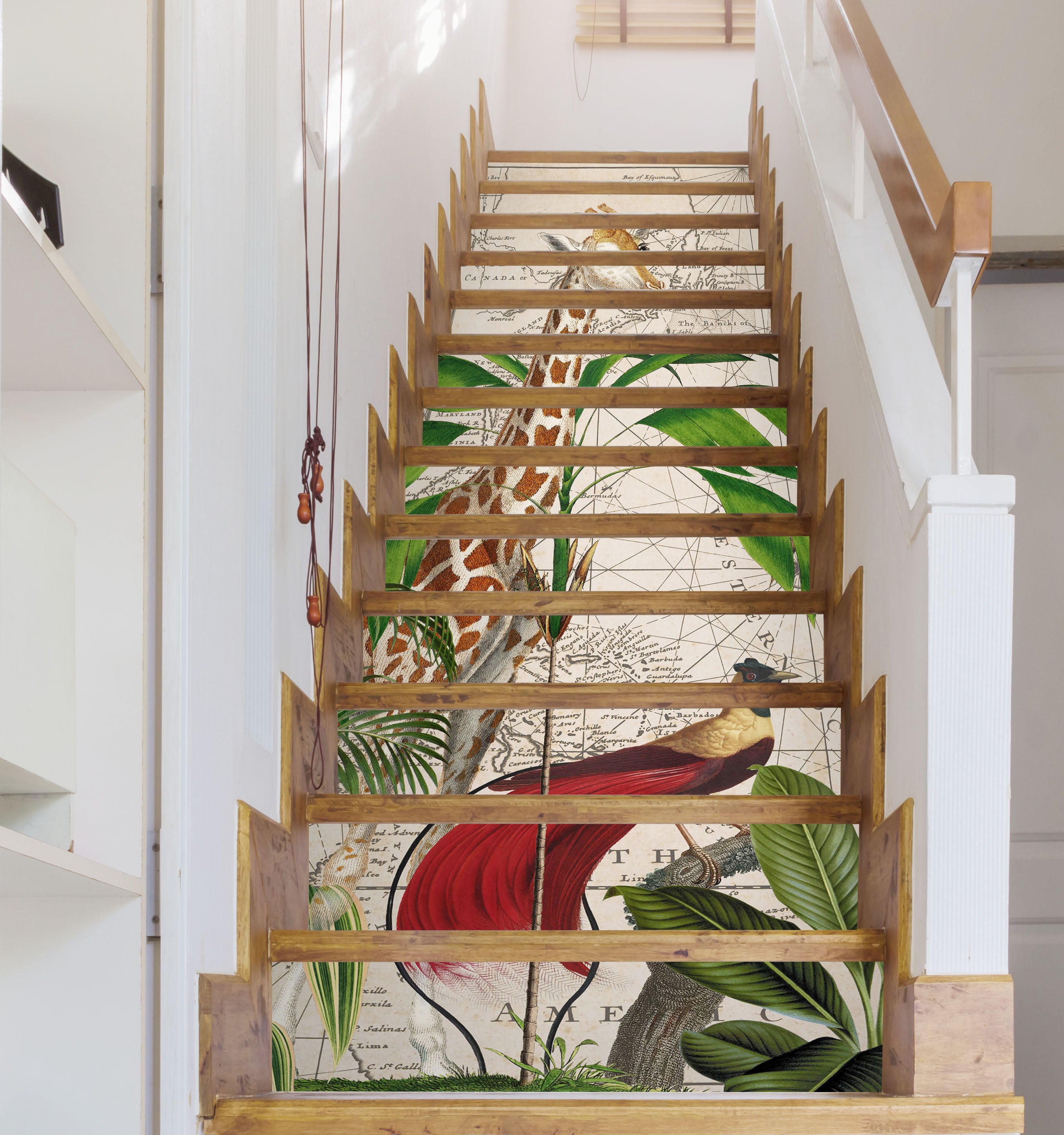 3D Giraffe Bird 11055 Andrea Haase Stair Risers