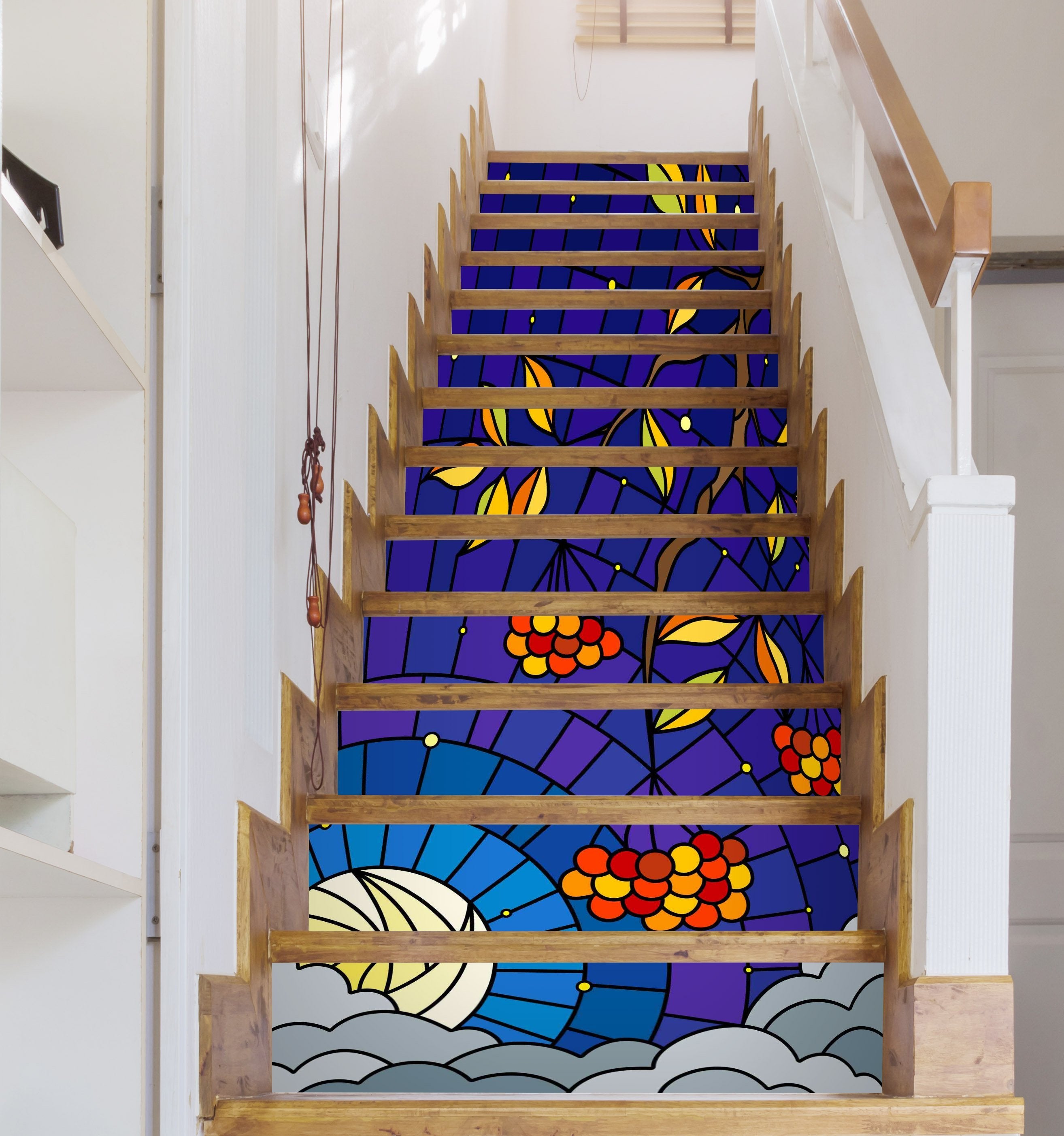3D Mosaic Painting 736 Stair Risers Wallpaper AJ Wallpaper