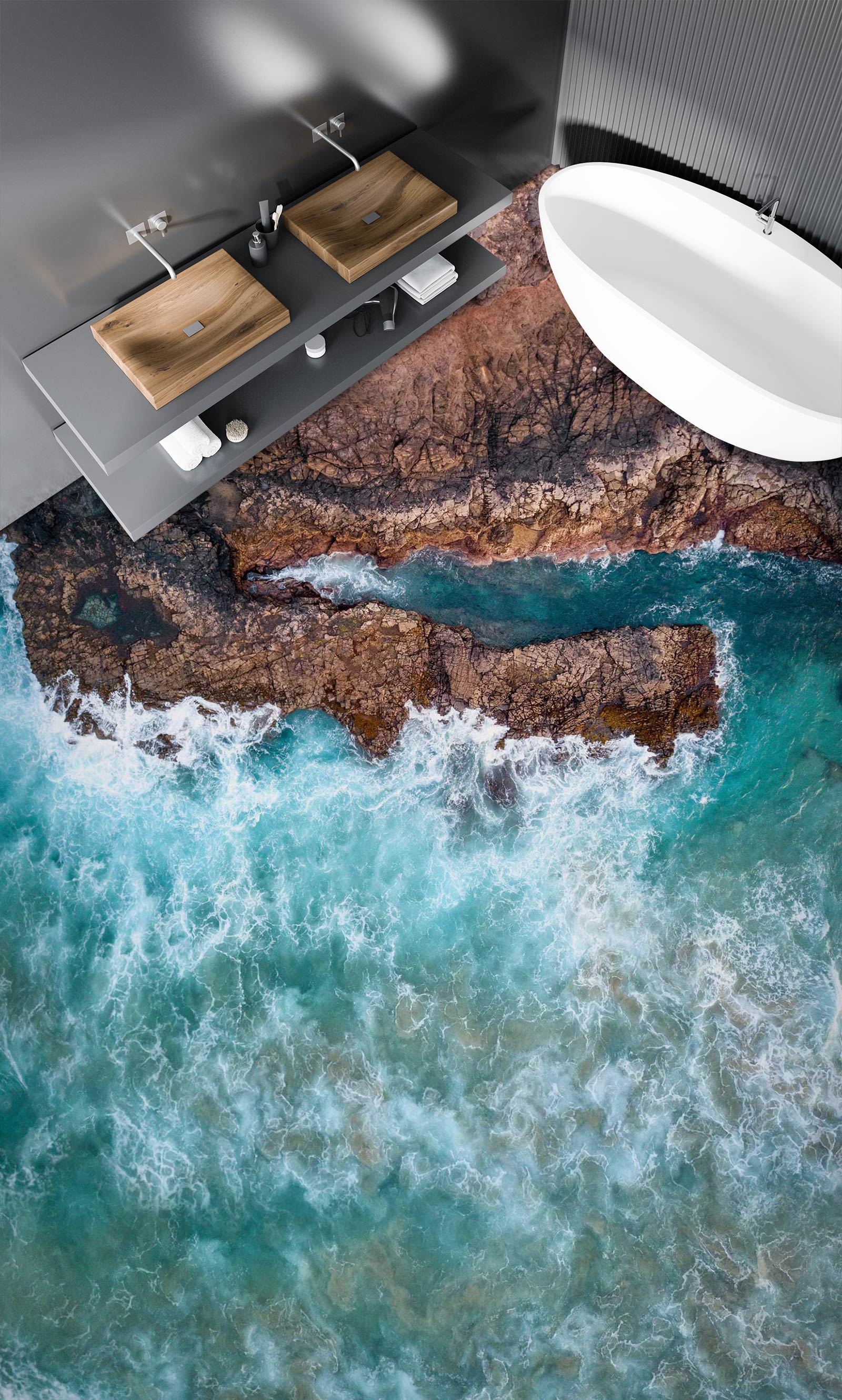 3D Coast Nature 188 Floor Mural Wallpaper Murals Rug & Mat Print Epoxy waterproof bath floor