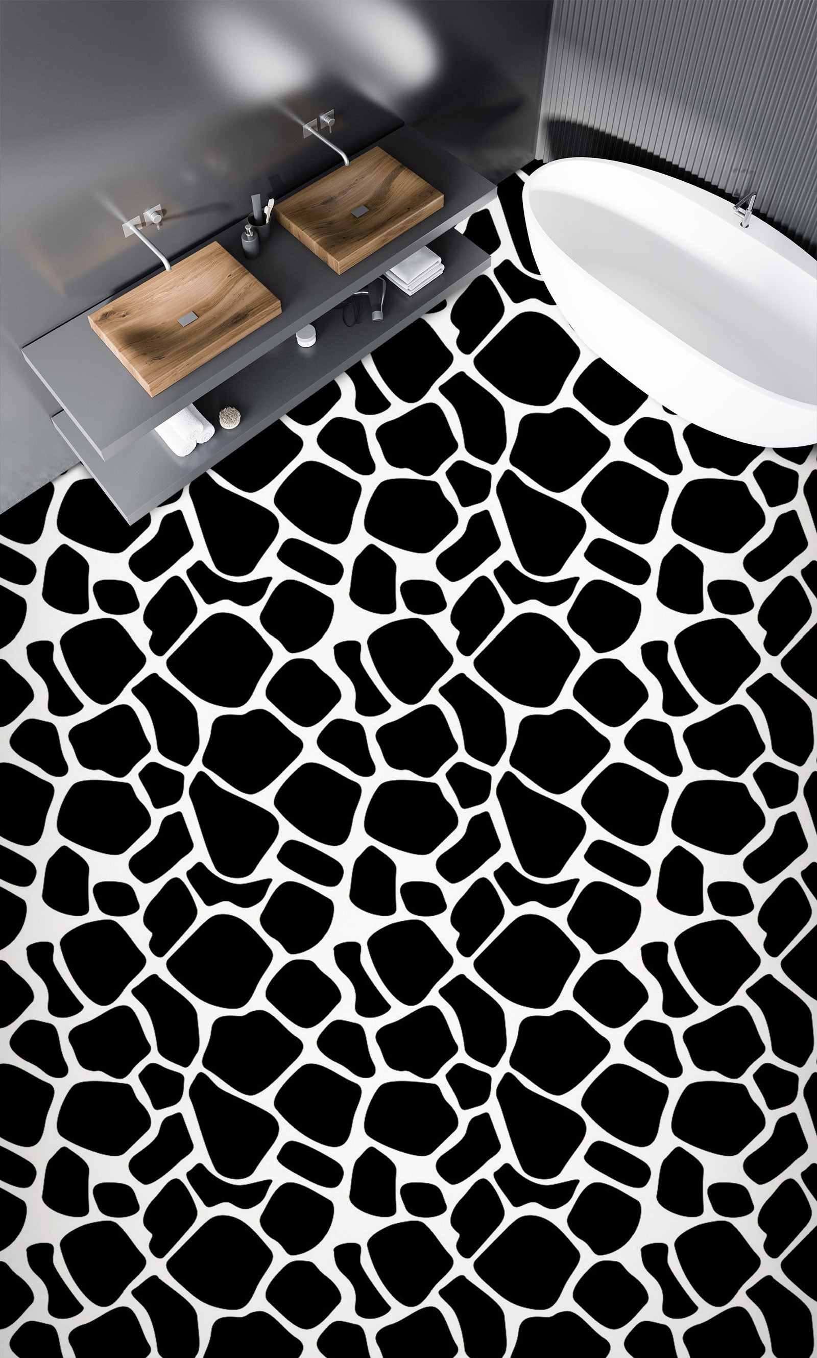 3D White Line Segmentation 1306 Floor Mural Wallpaper Murals Self-Adhesive Removable Print Epoxy