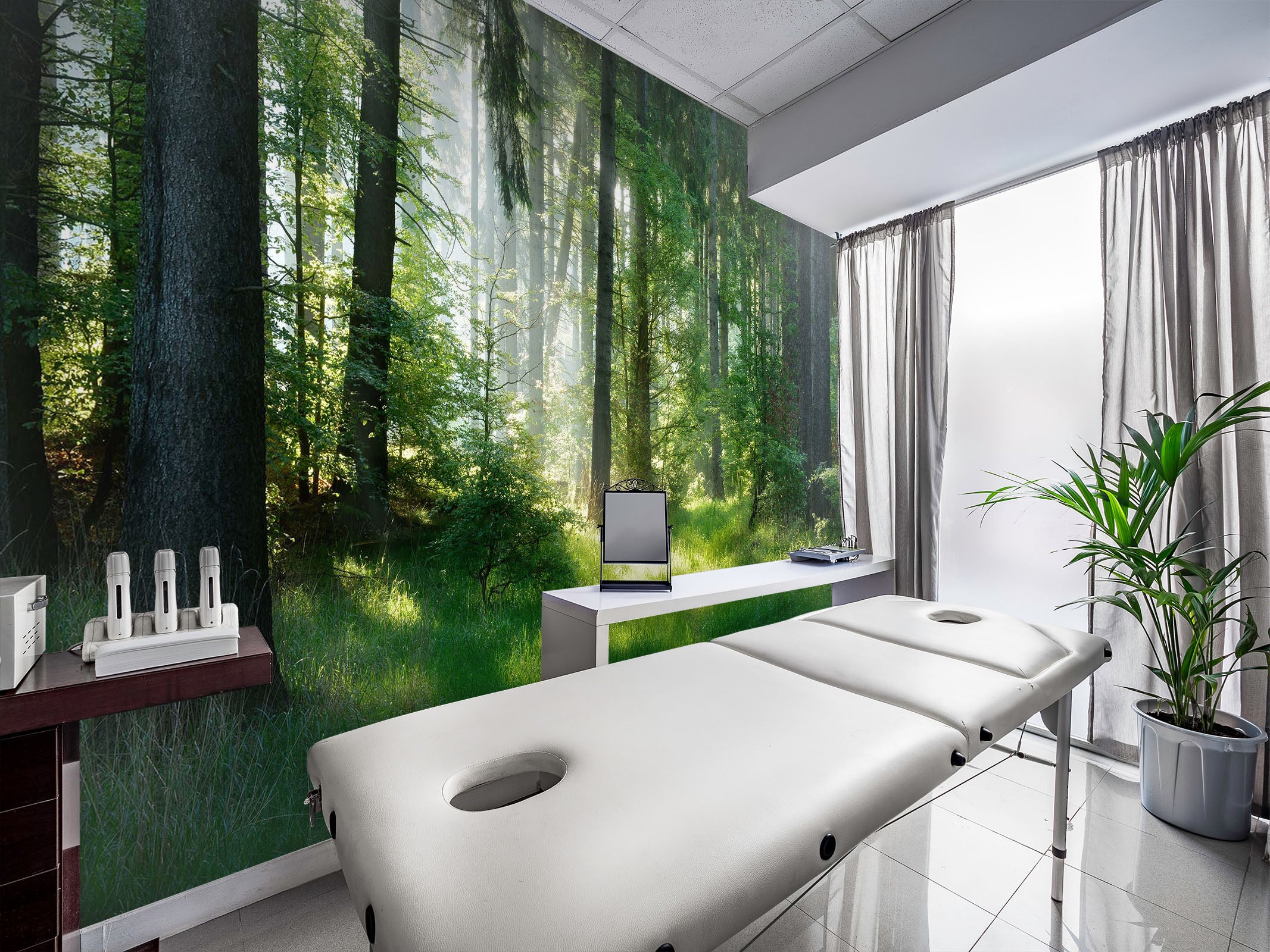 3D Sunny Forest 392 Wall Murals