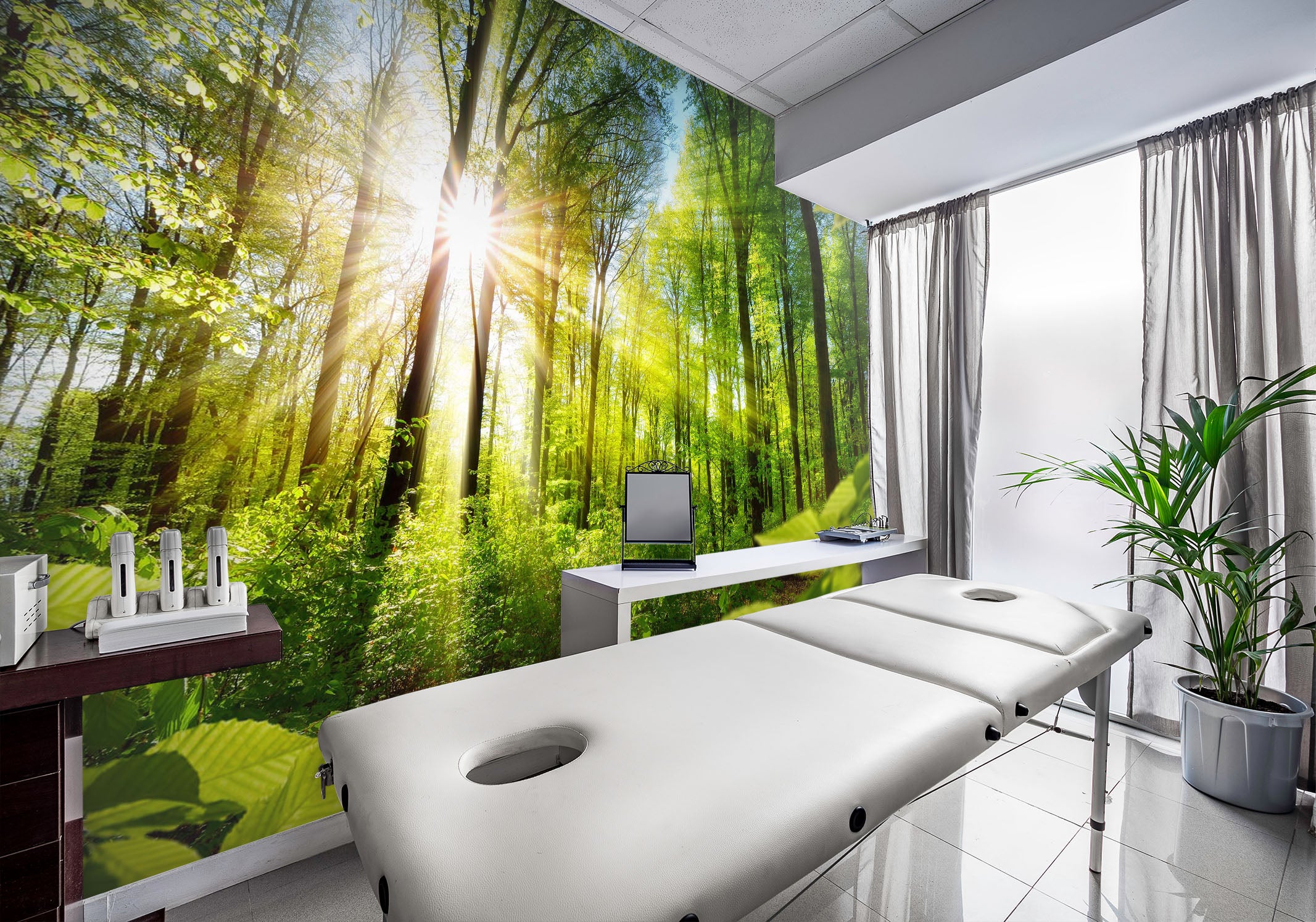 3D Green Forest 385 Wall Murals