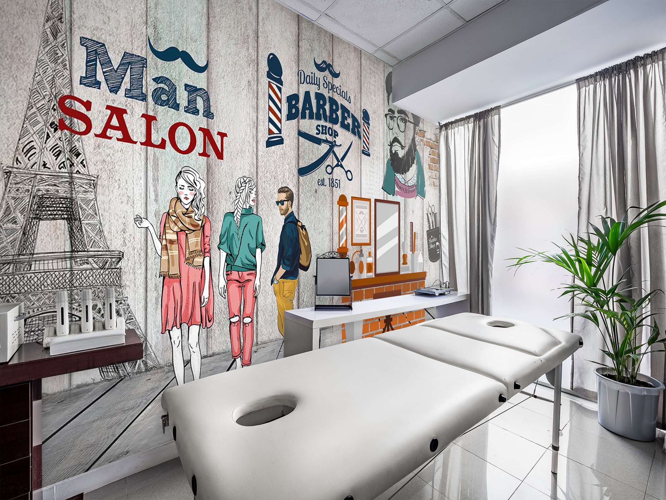 3D Tower Woman 072 Wall Murals