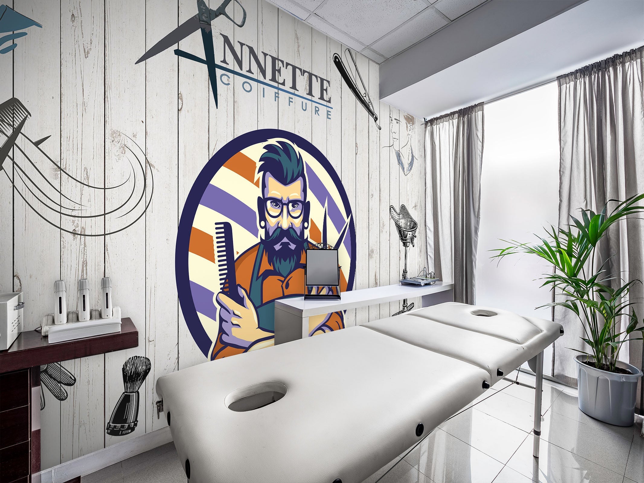 3D Cool Beard Man 067 Wall Murals Wallpaper AJ Wallpaper 2