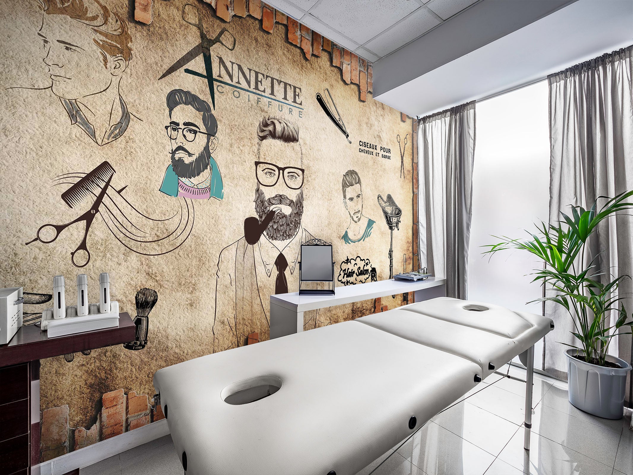 3D Man Pipe 073 Wall Murals