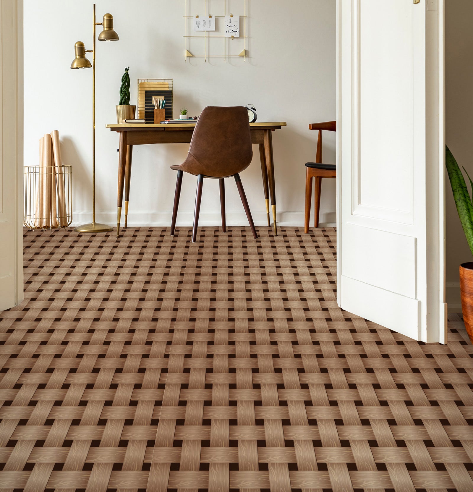 3D Brown Braid 1314 Floor Mural Wallpaper Murals Self-Adhesive Removable Print Epoxy