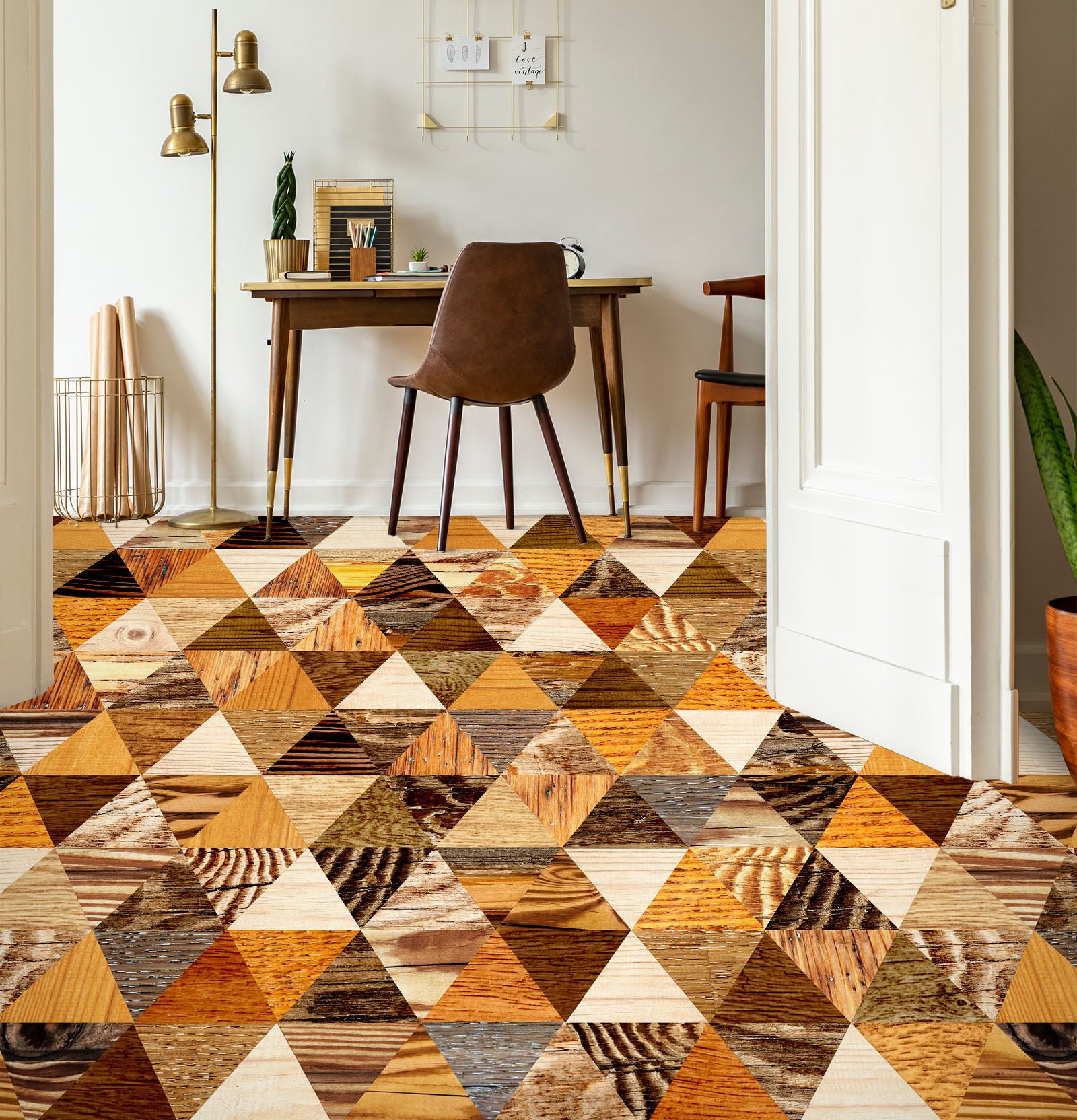 3D Landscape Triangles 543 Floor Mural Wallpaper Murals Rug & Mat Print Epoxy waterproof bath floor