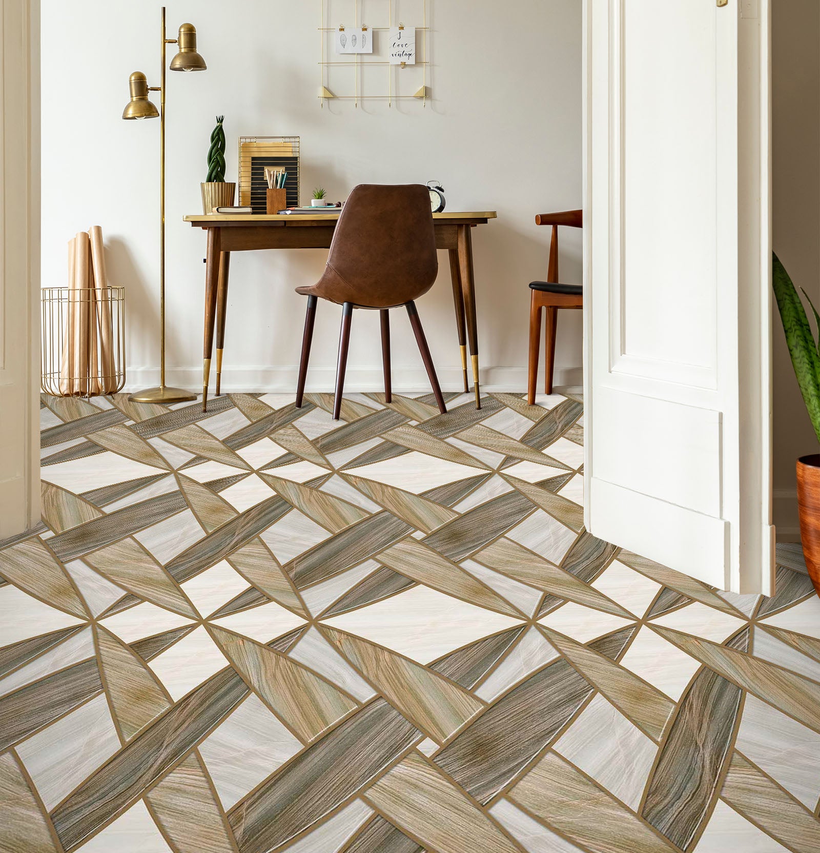 3D Elegant Interlaced Art 653 Floor Mural Wallpaper Murals Rug & Mat Print Epoxy waterproof bath floor