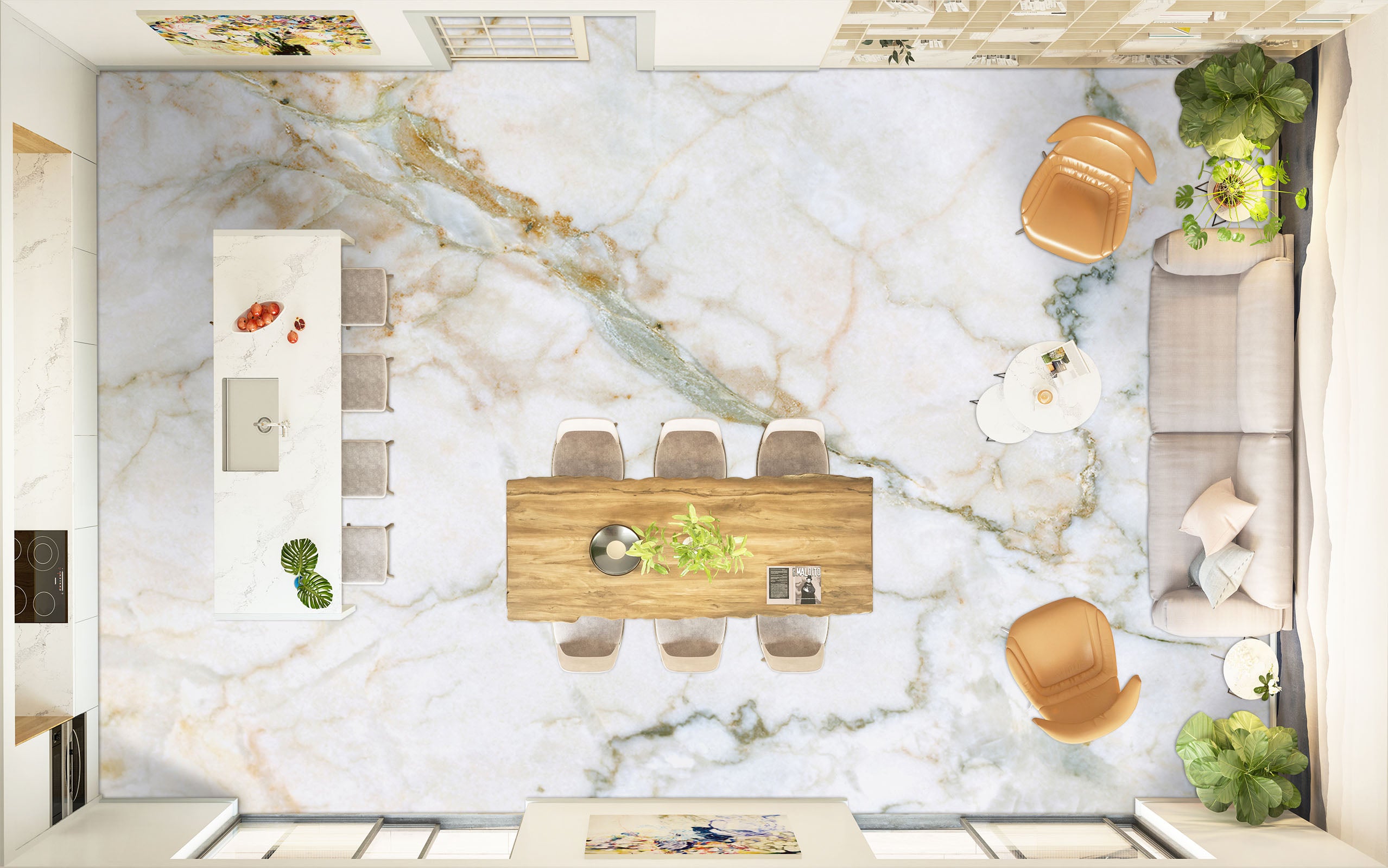 3D Elegant Spread 999 Floor Mural Wallpaper Murals Self-Adhesive Removable Print Epoxy