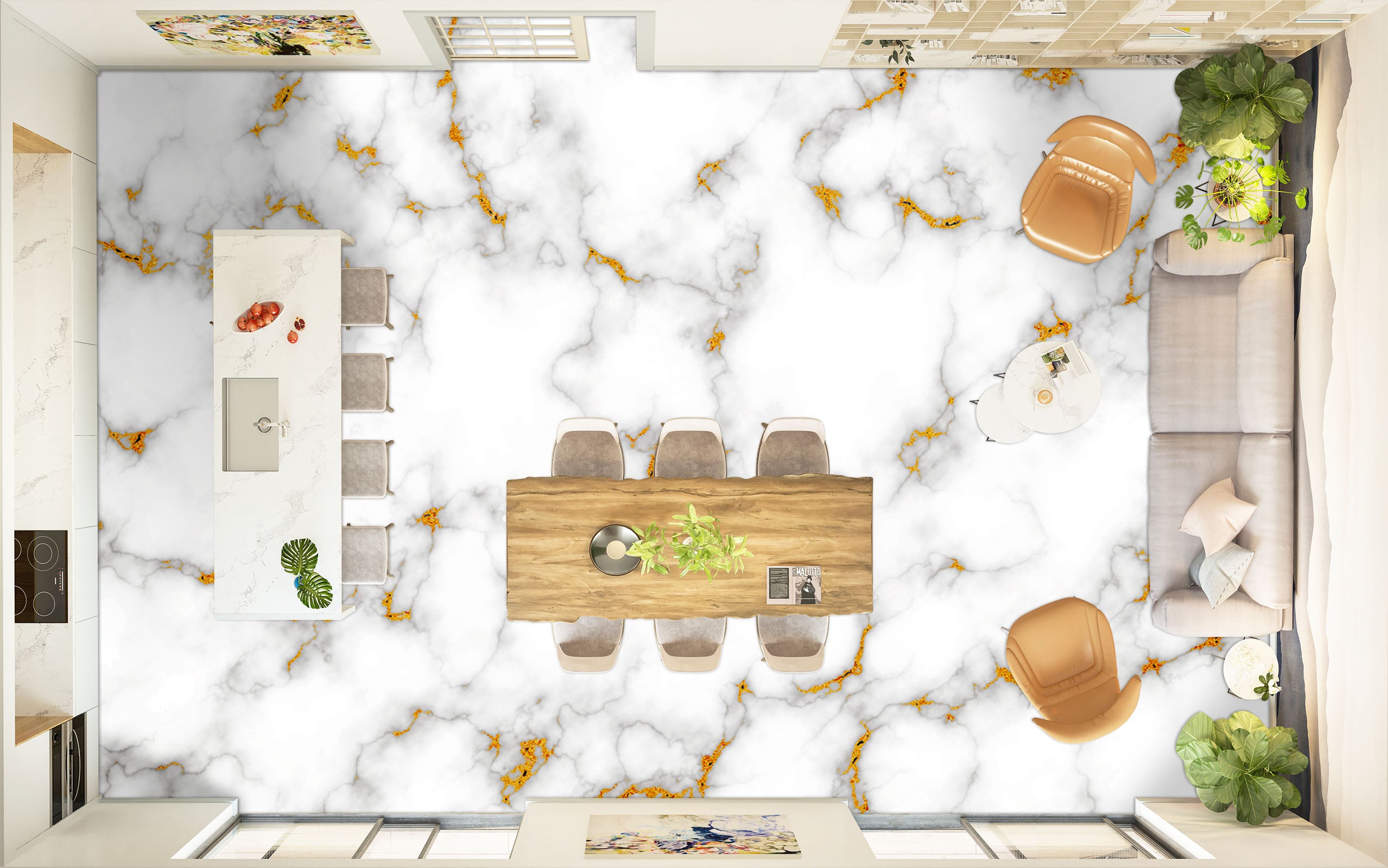 3D Elegant Aesthetic 914 Floor Mural Wallpaper Murals Rug & Mat Print Epoxy waterproof bath floor