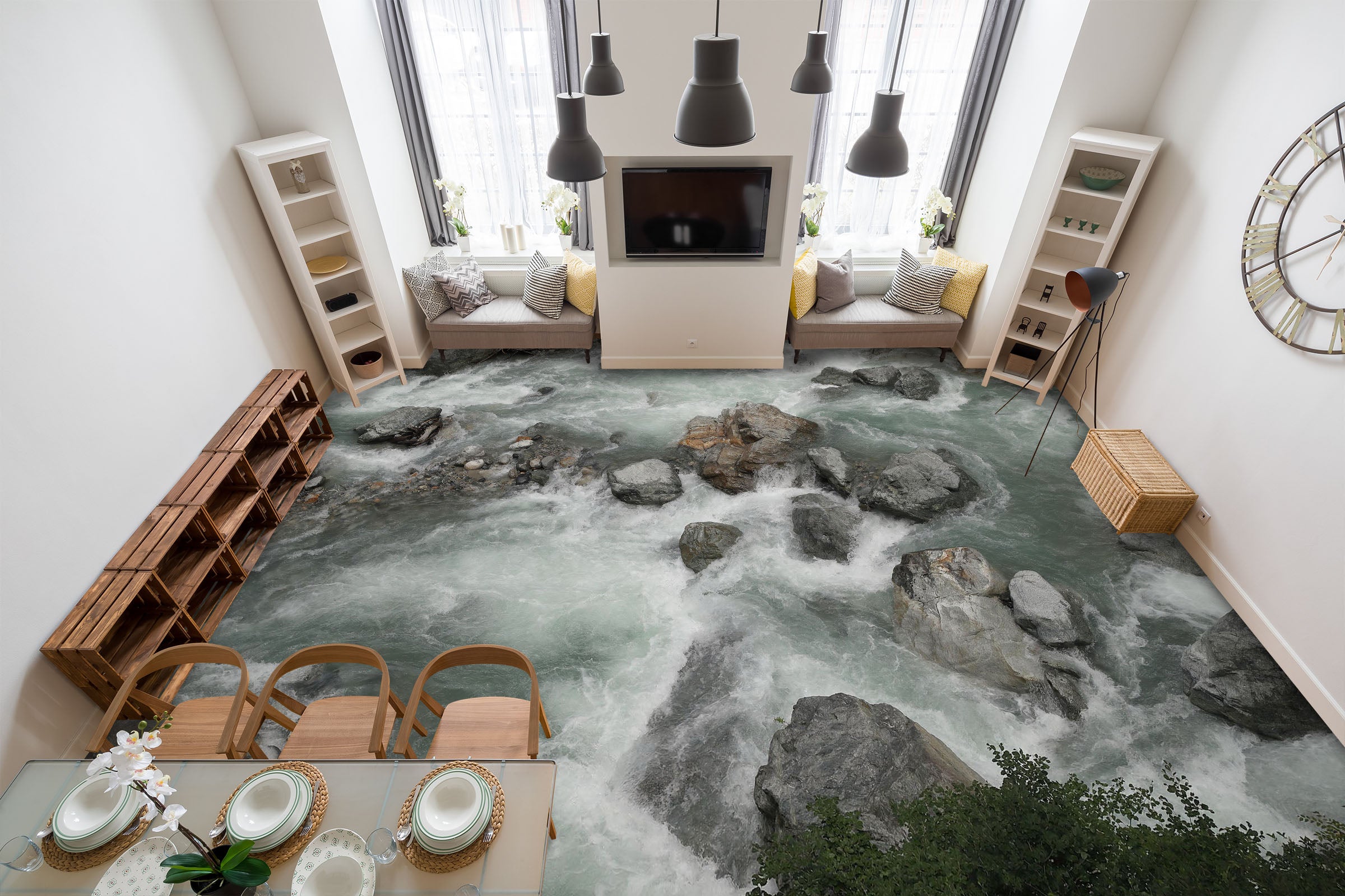 3D The Mystery Of Water 822 Floor Mural Wallpaper Murals Rug & Mat Print Epoxy waterproof bath floor