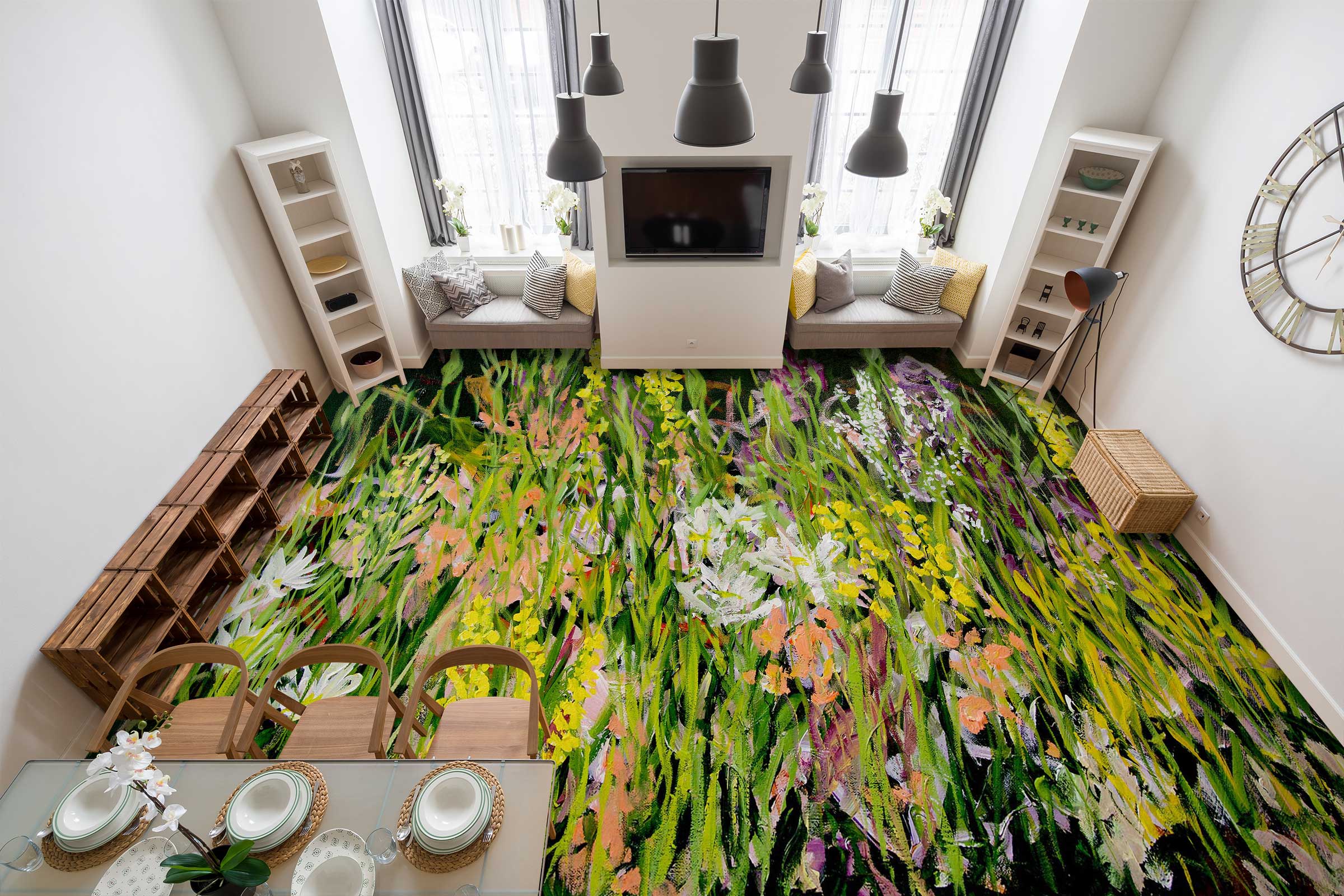 3D Grass 9645 Allan P. Friedlander Floor Mural Wallpaper Murals Self-Adhesive Removable Print Epoxy